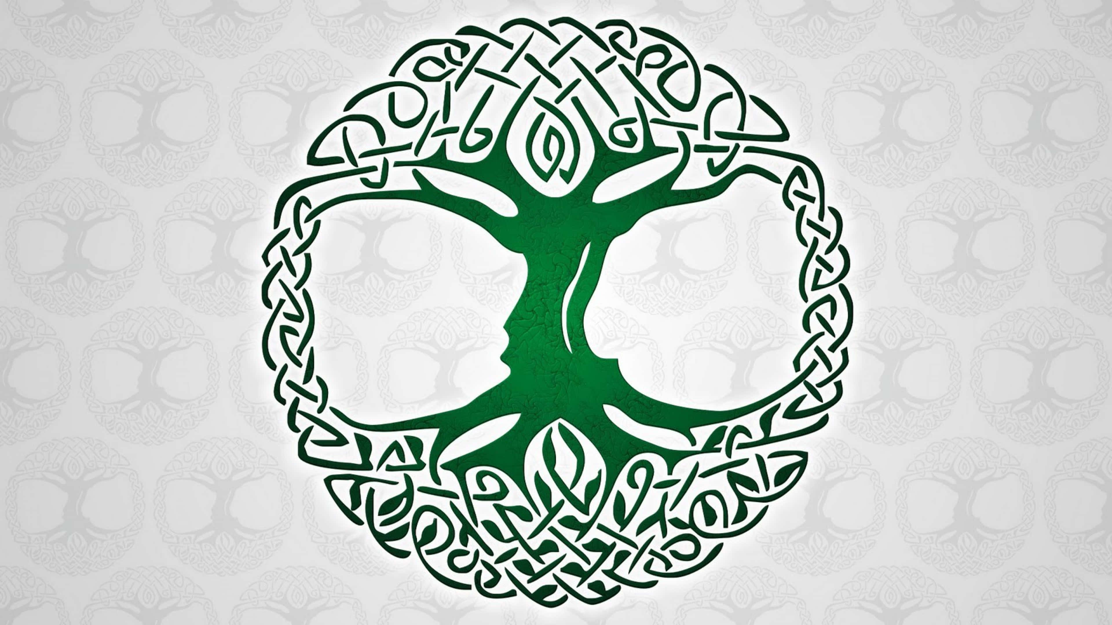 Celtic, tree of life, intricate knotwork, 4K Desktop Wallpaper