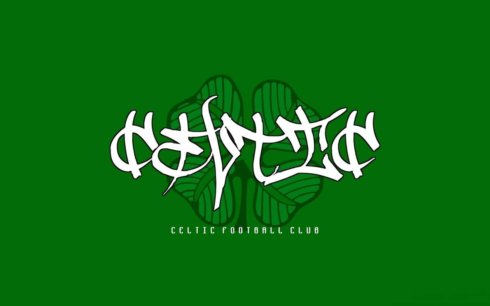 Celtic Fc, clover emblem, solid green background, HD Desktop Wallpaper