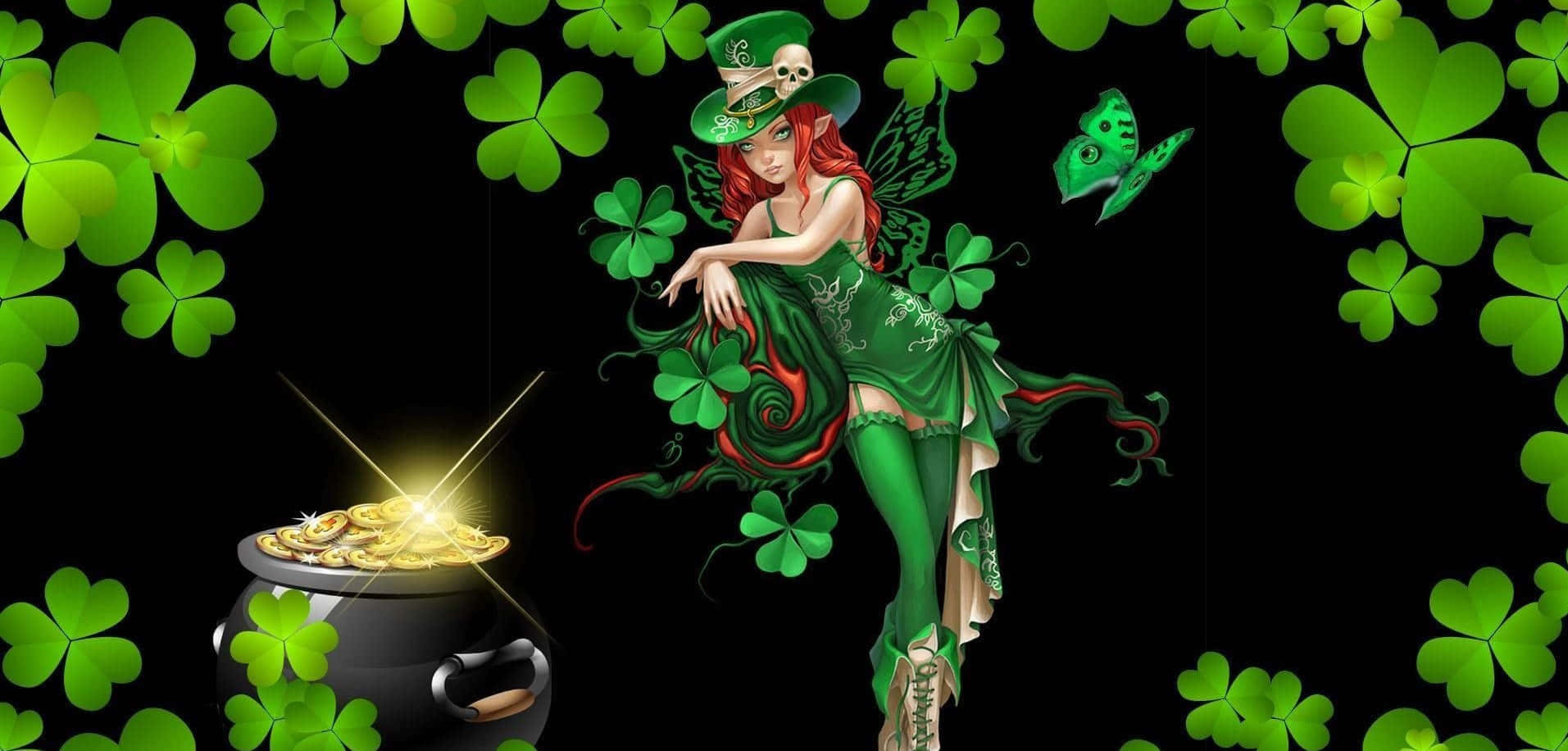 Celtic Irish, leprechaun, vibrant green fairy, HD Desktop Wallpaper