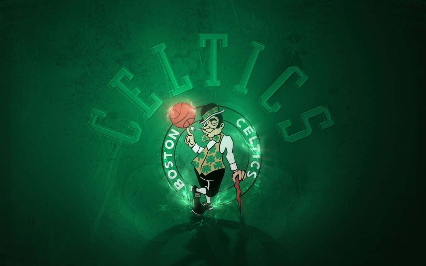 Celtics, Neon Logo, leprechaun, HD Desktop Wallpaper