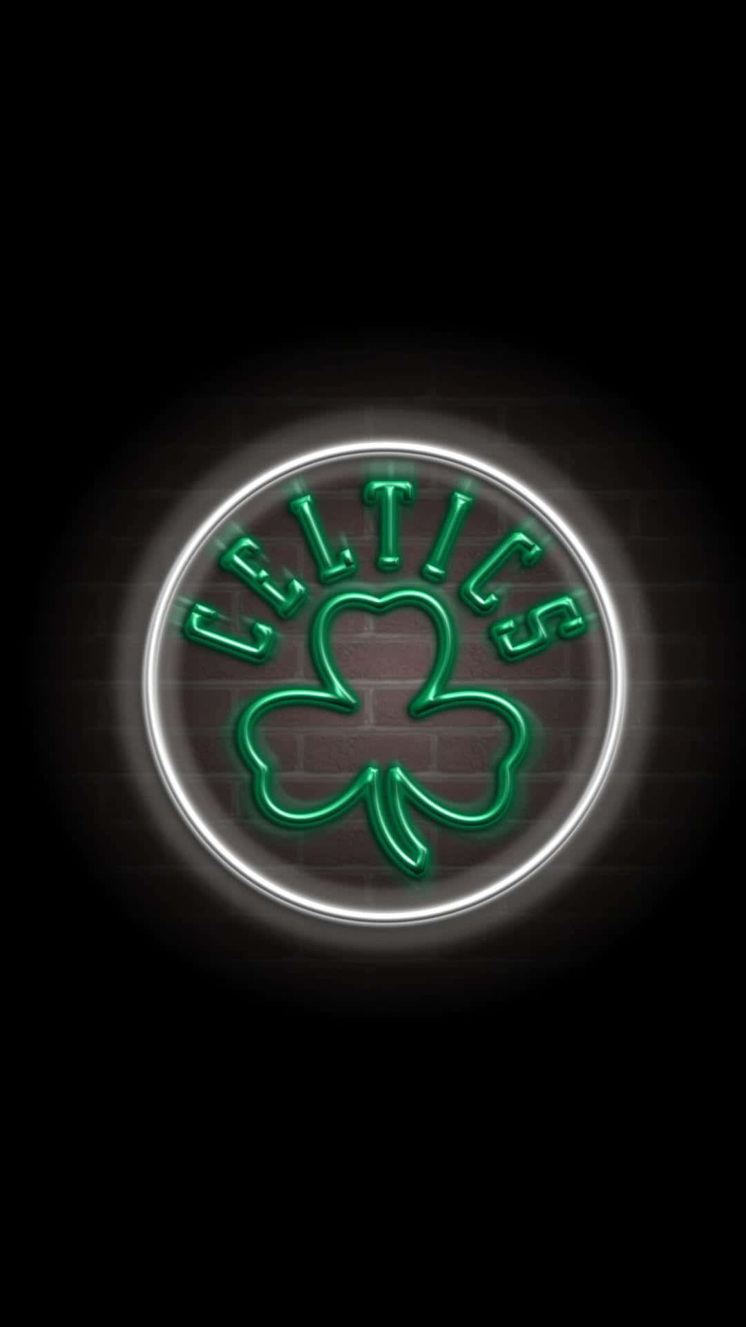 Celtics Logo, neon green, shamrock, Full HD Phone Wallpaper