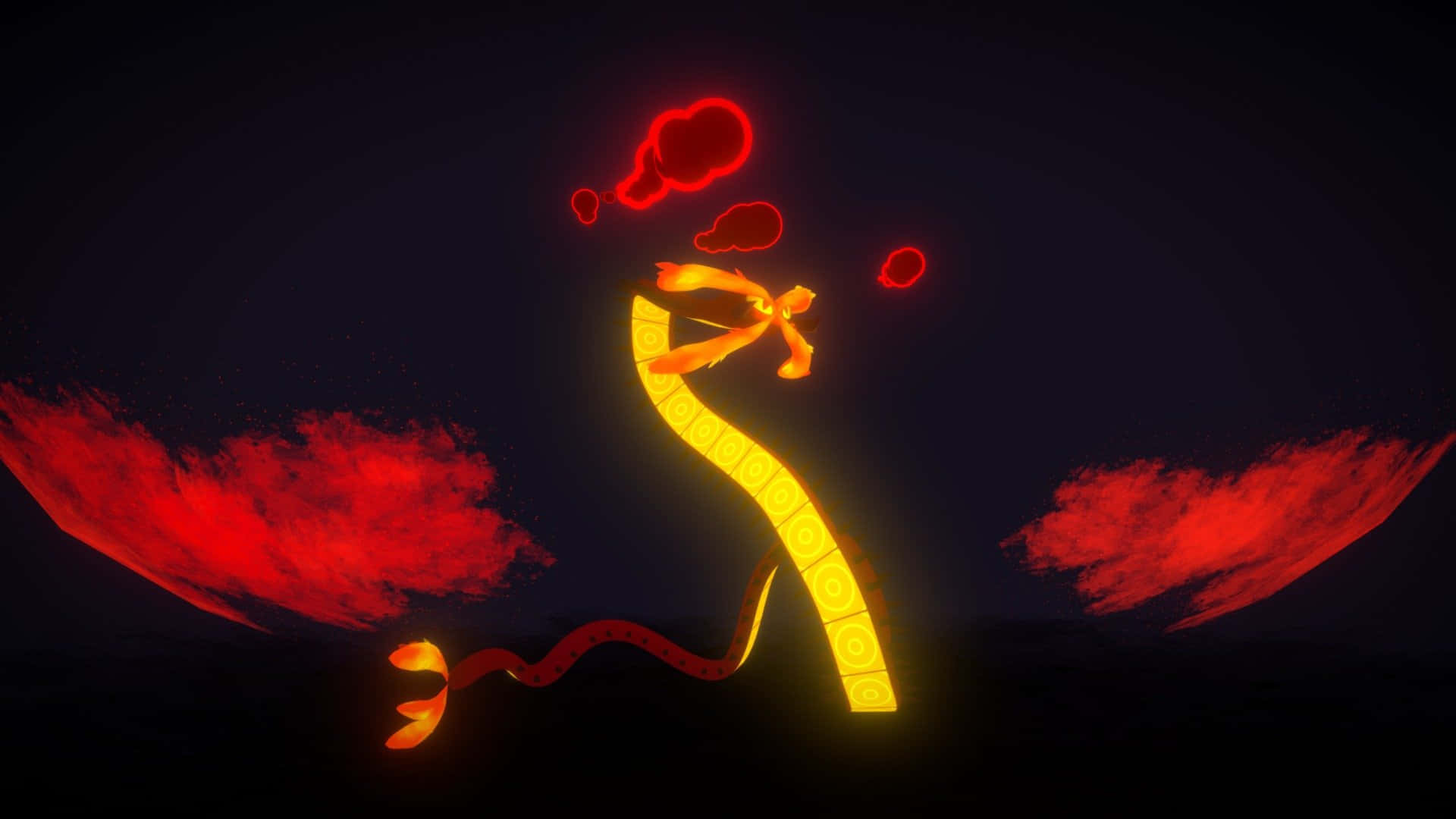 Centiskorch, glowing, golden dragon, Full HD Desktop Wallpaper