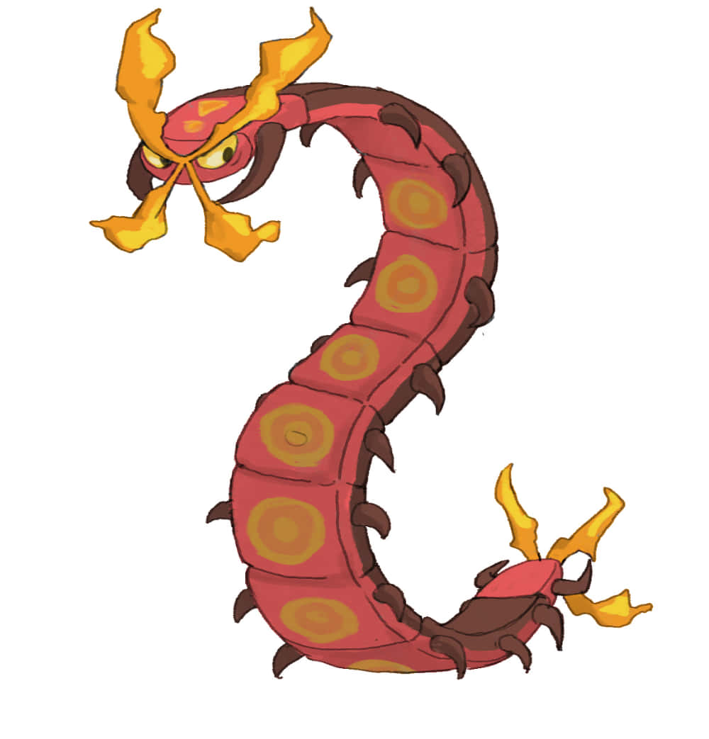 Centiskorch, fiery red, glowing yellow eyes, SD Phone Wallpaper