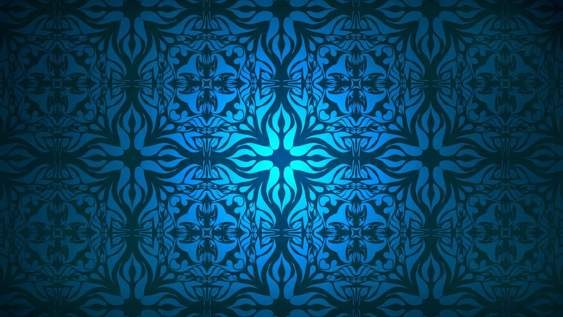 Ceramics, blue patterned wallpaper, intricate floral motifs, Full HD Desktop Wallpaper