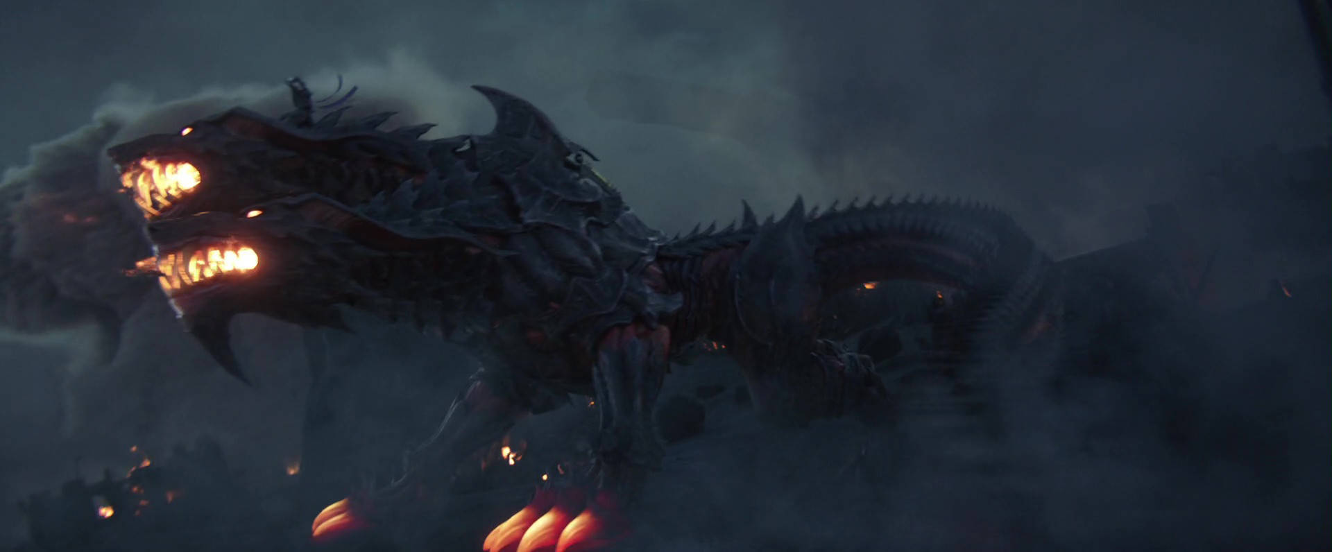 Cerberus, fire breathing, dark dragon, Full HD Desktop Wallpaper