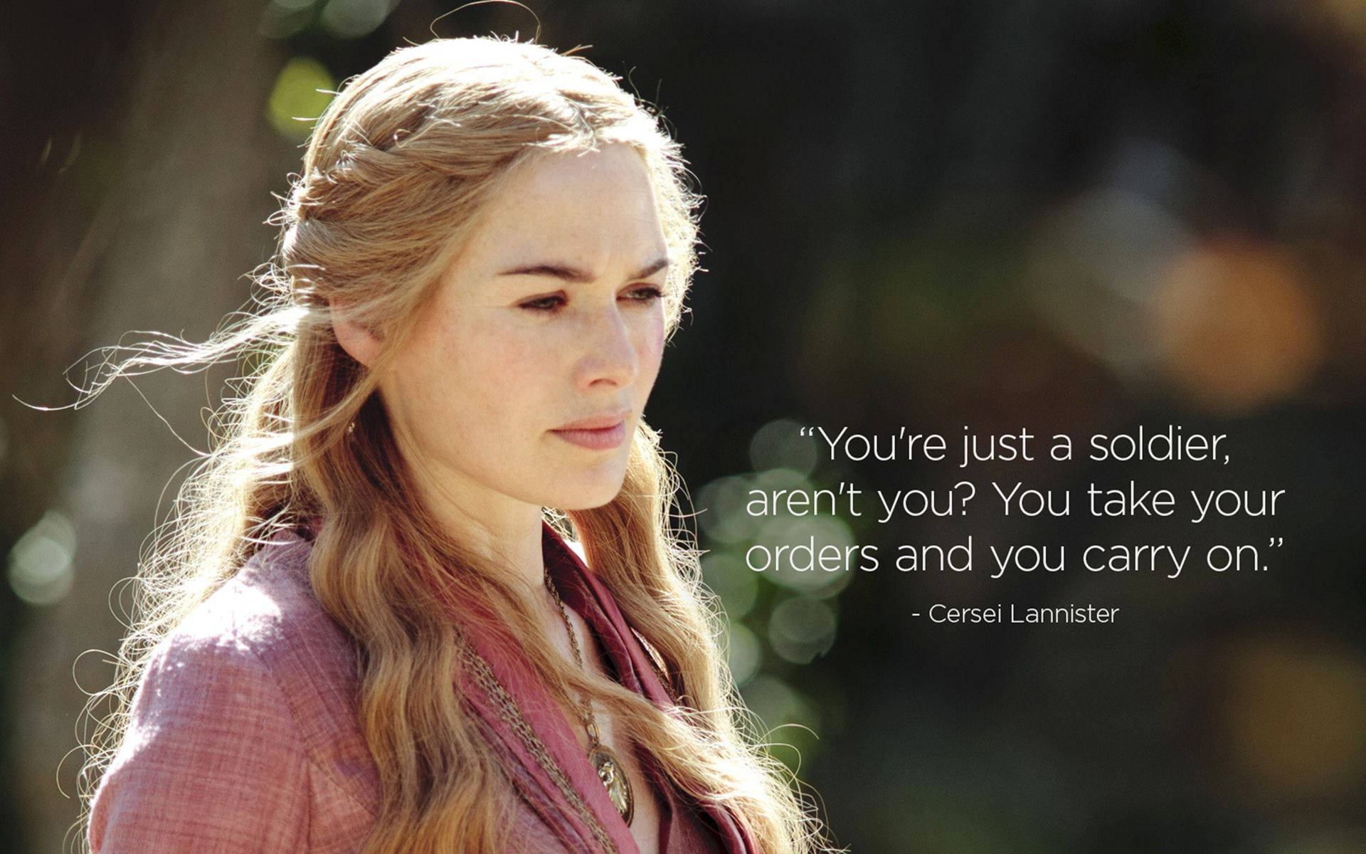 Cersei Lannister, long blonde hair, pink robe, Full HD Desktop Wallpaper