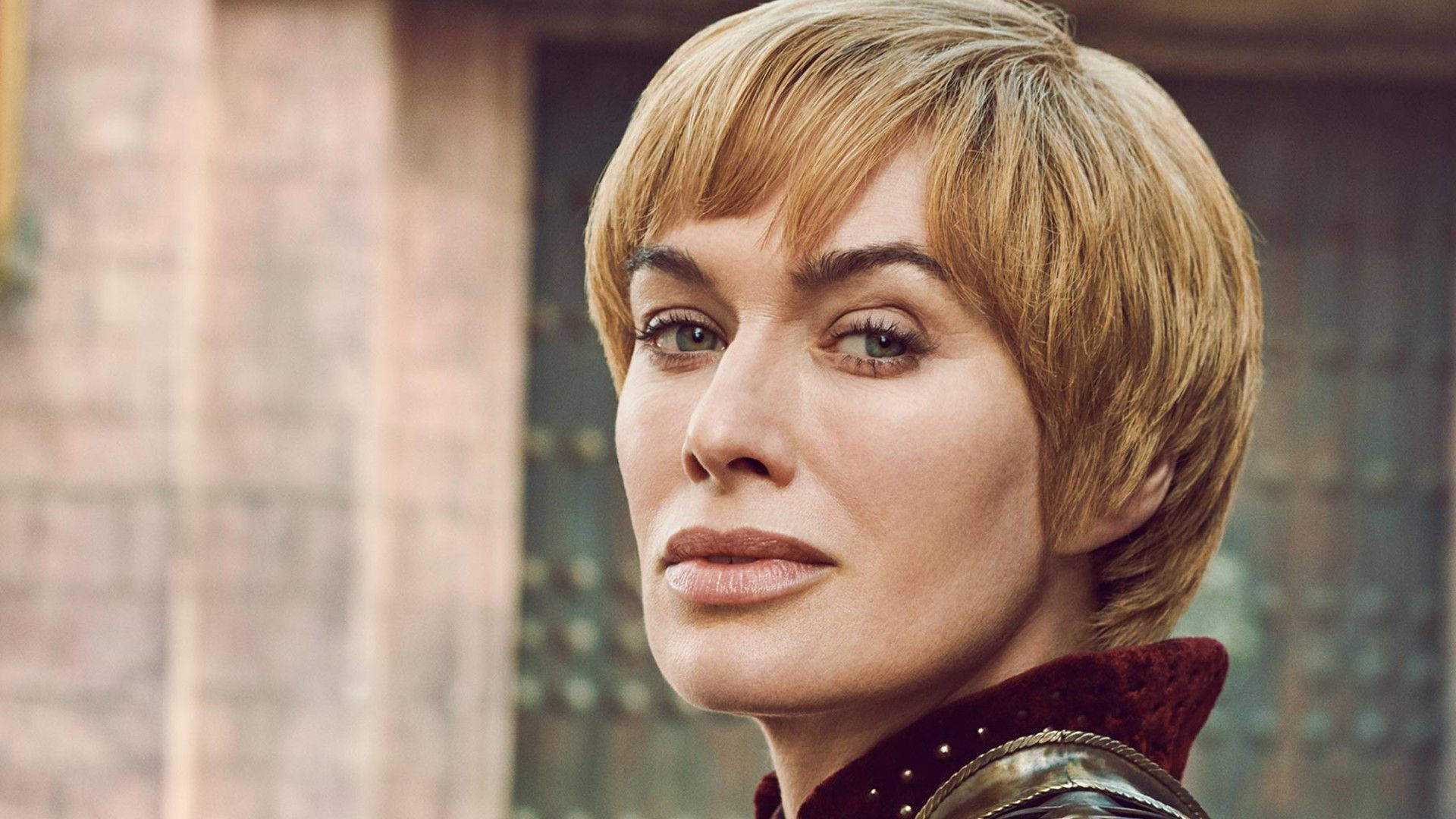 Cersei Lannister, short blonde hair, intense green eyes, Full HD Desktop Wallpaper