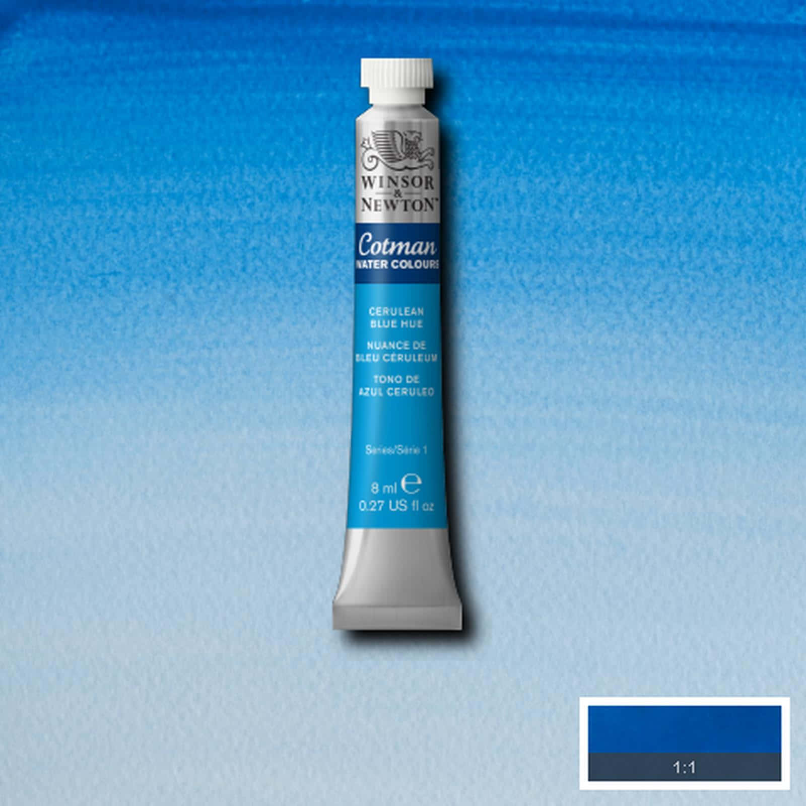 Winsor Newton Cotman watercolor, cerulean blue hue, soft gradient blue watercolor wash background, HD Desktop Wallpaper