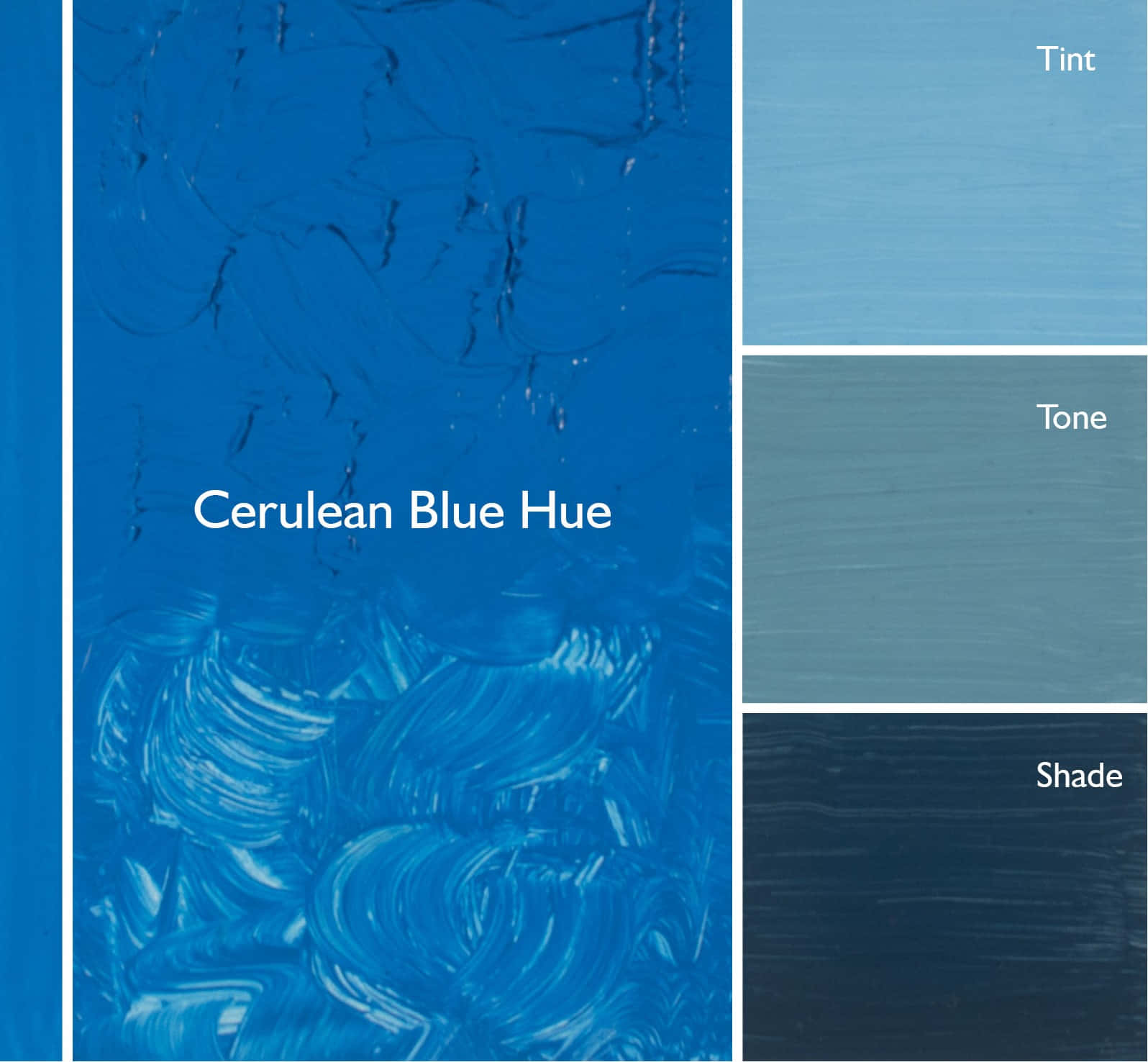 Cerulean Blue Hue, cerulean blue, textured brushstrokes, HD Desktop Wallpaper