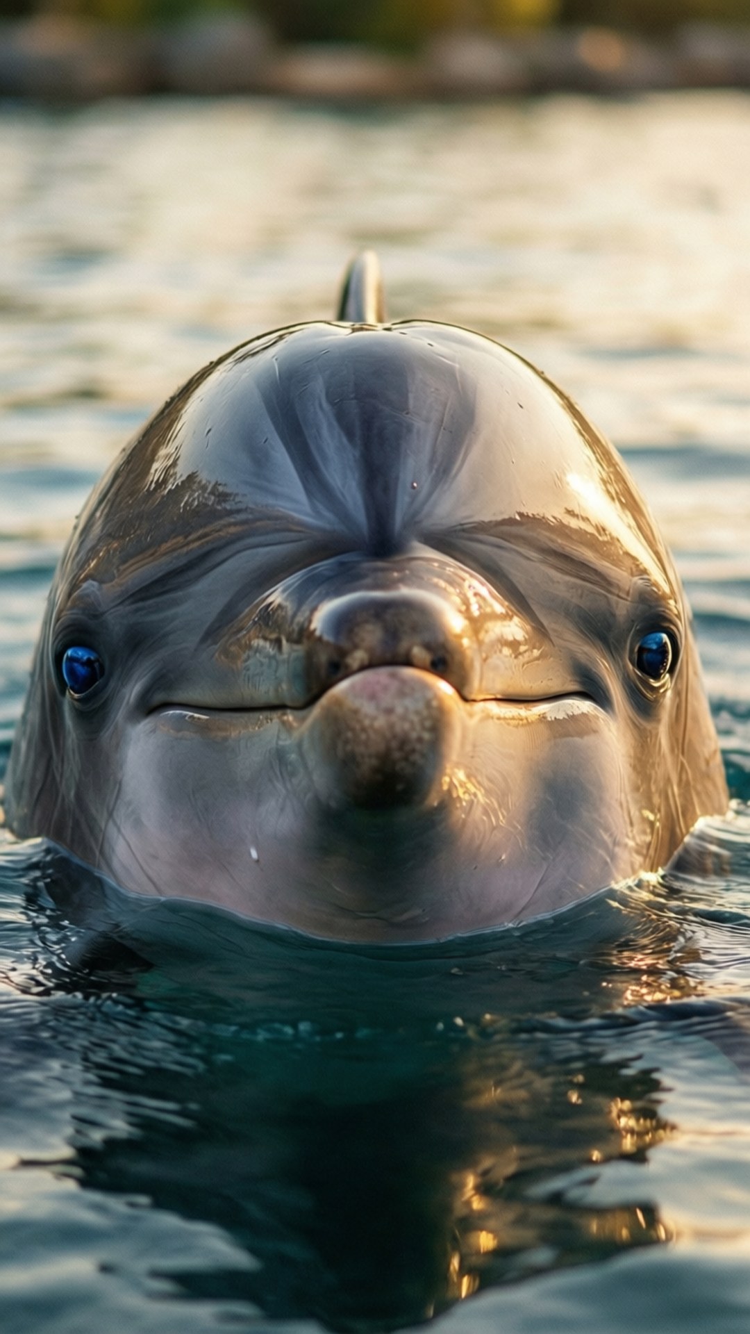 dolphin, face, water, Full HD Phone Wallpaper