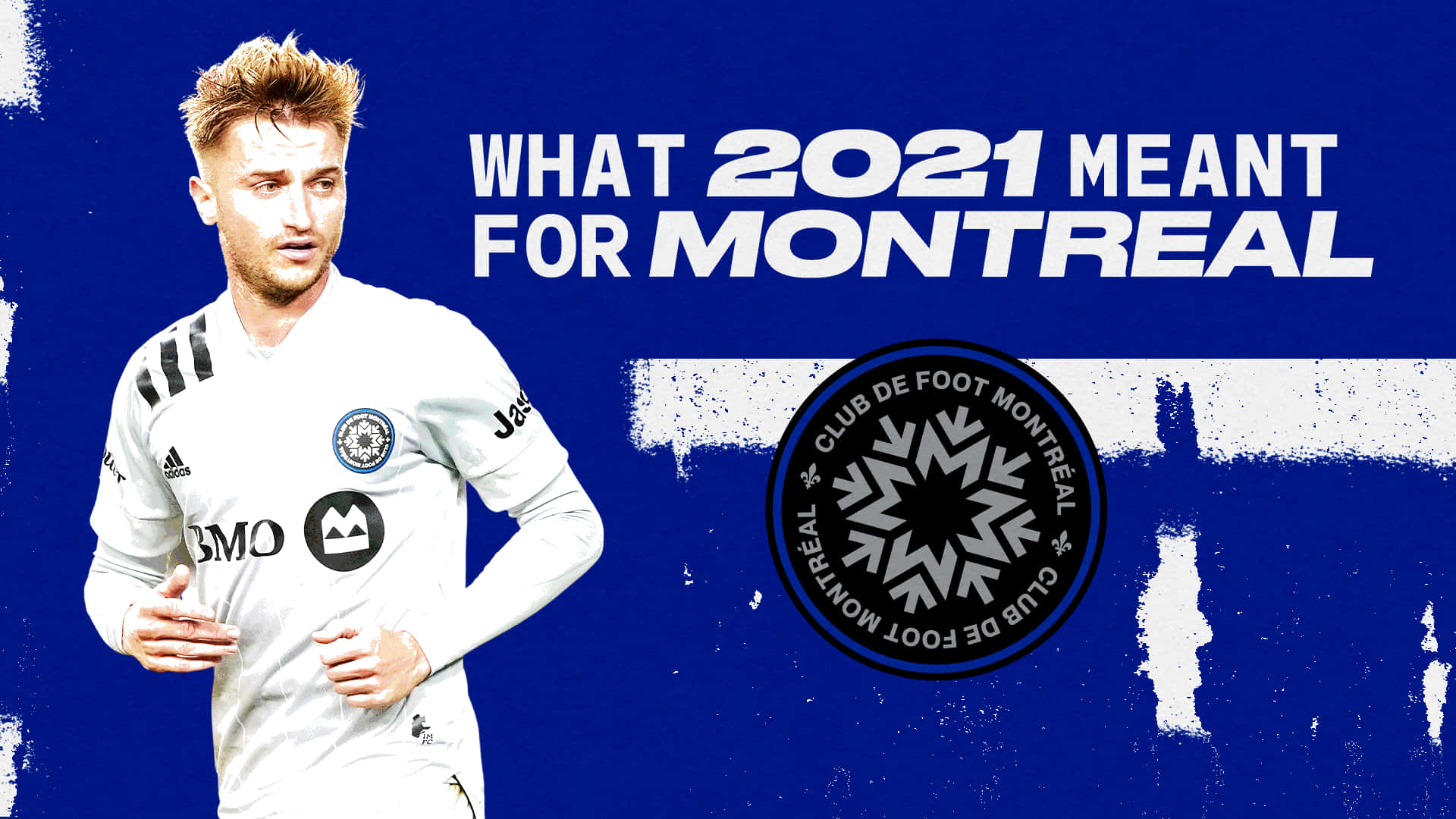CF Montreal, white jersey, bold blue and white textured background, Full HD Desktop Wallpaper
