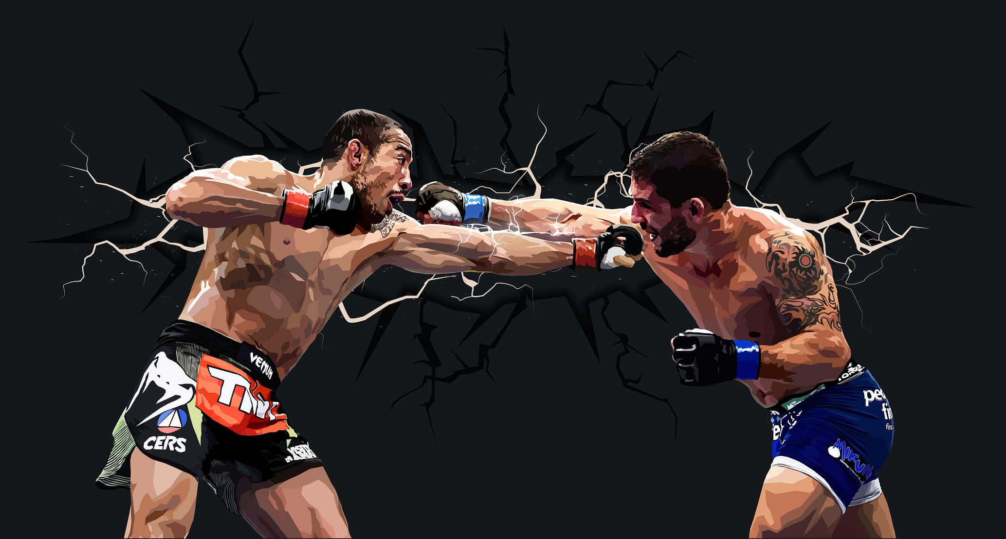 Chad Mendes, MMA fighters, digital-art, Full HD Desktop Wallpaper