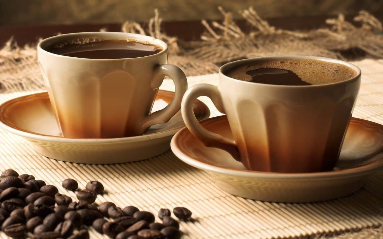 homemade Indian chai, ceramic coffee cups, woven mats, HD Desktop Wallpaper