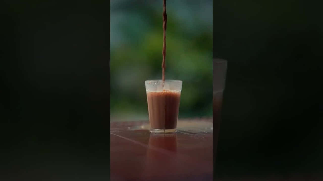 traditional chai, steaming cup, clear glass, HD Desktop Wallpaper
