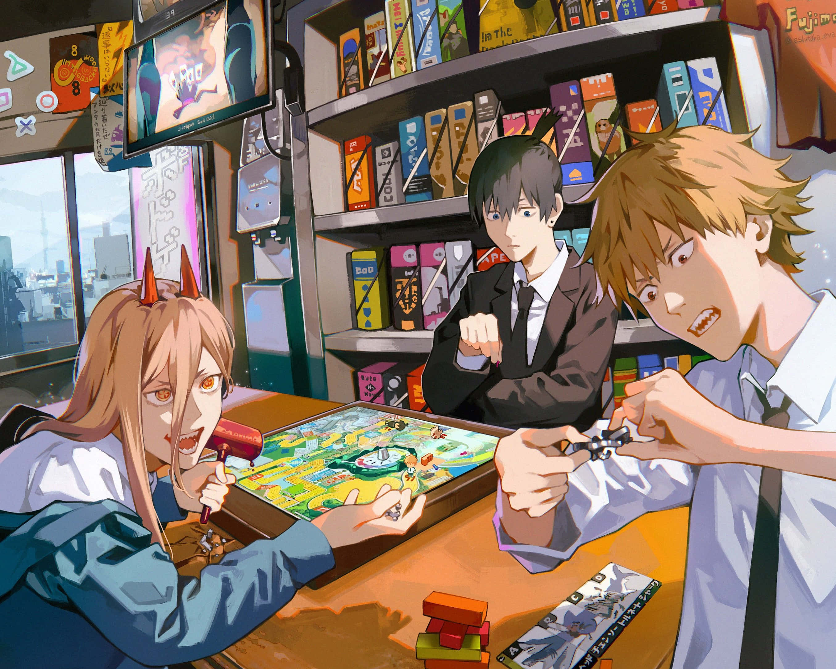 Aki Hayakawa, Chainsaw Man, anime teens, 2K Desktop Wallpaper
