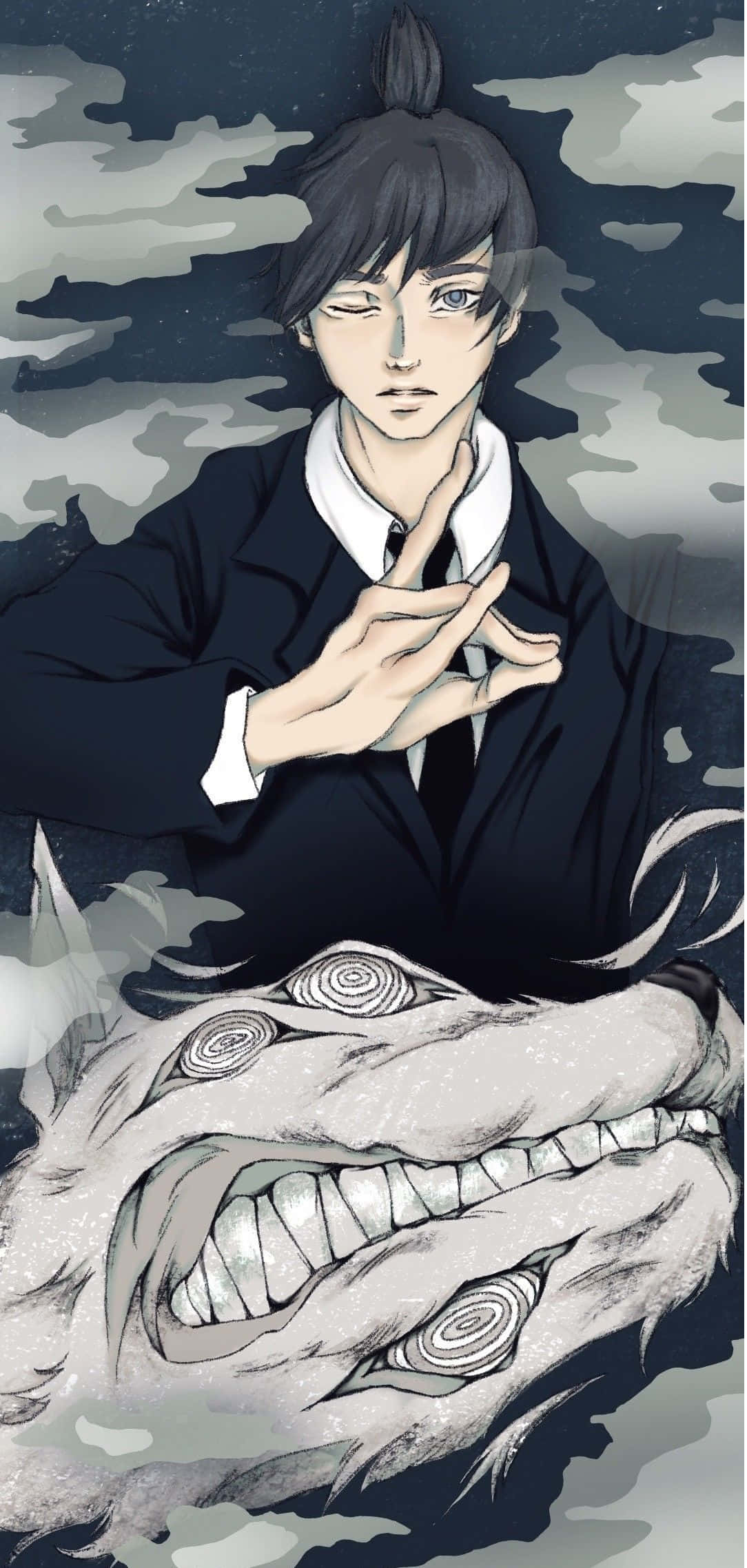 Aki Hayakawa, Chainsaw Man, monstrous wolf, Full HD Phone Wallpaper