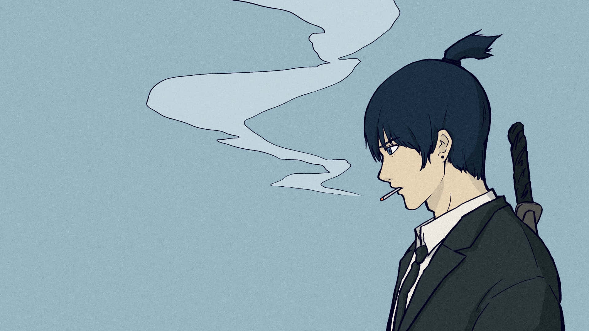 Aki Hayakawa, Chainsaw Man, suit, Full HD Desktop Wallpaper