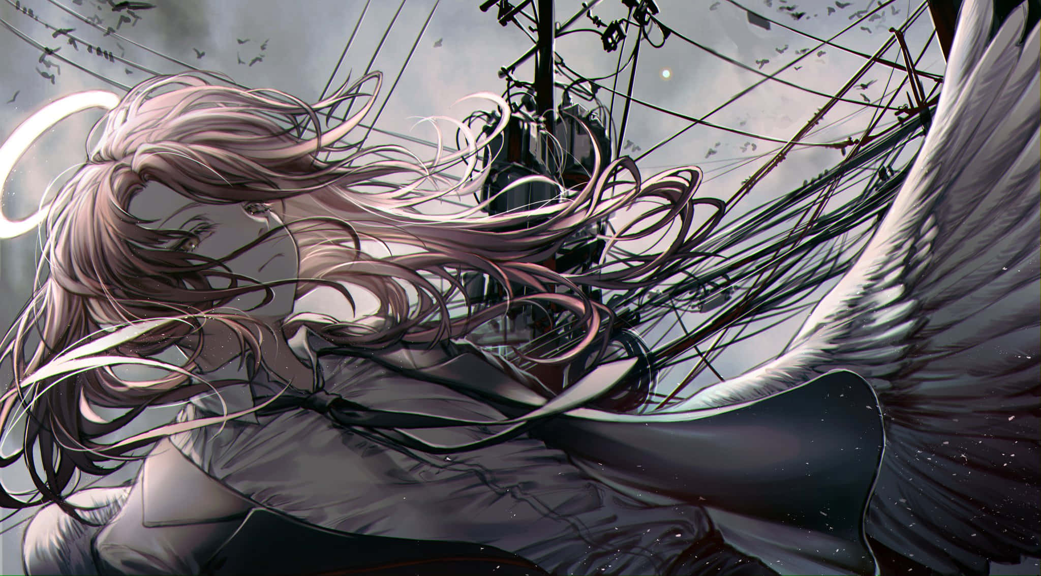 Chainsaw Man, Angel Devil, long flowing hair, Full HD Desktop Wallpaper