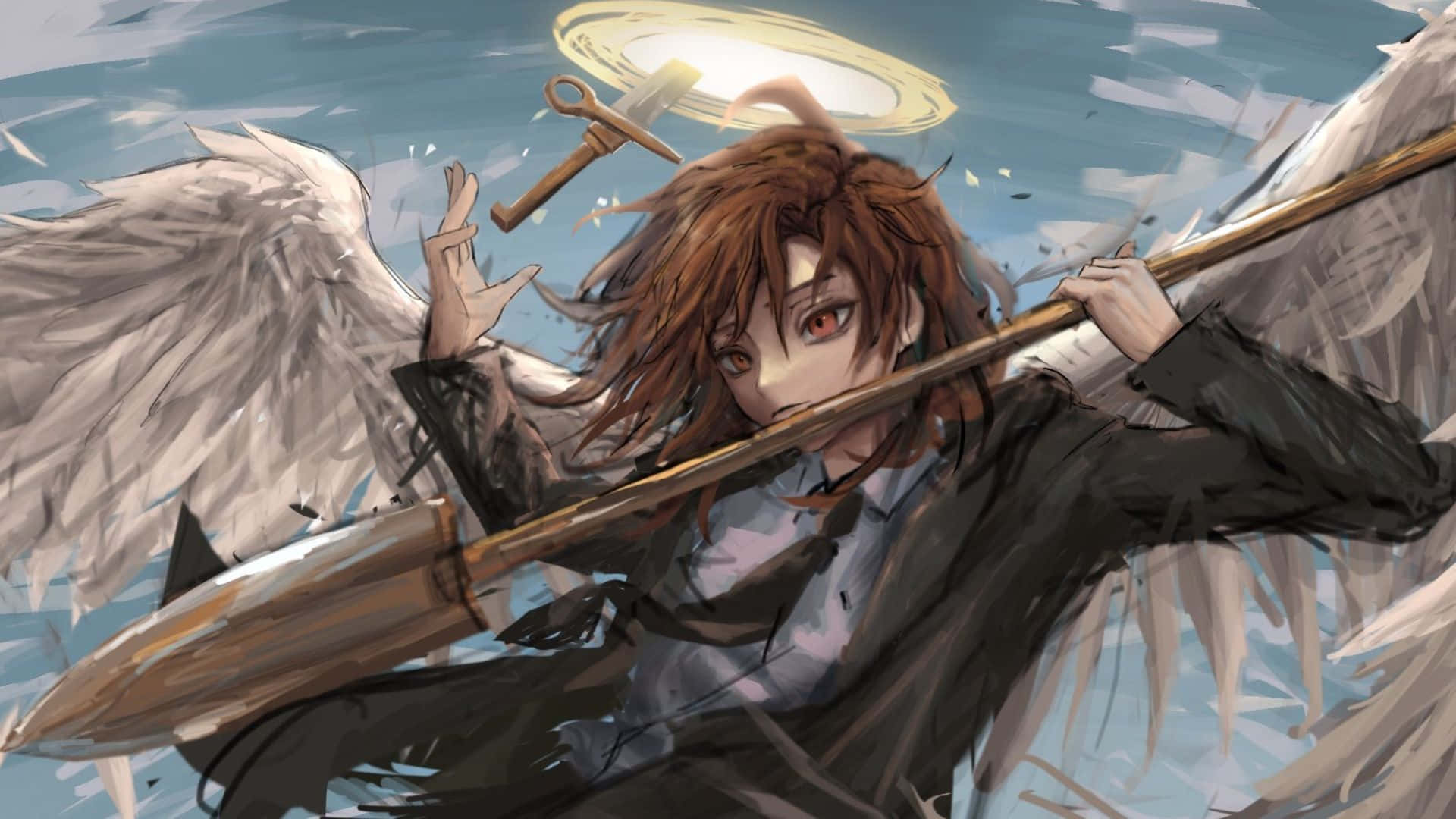 Chainsaw Man, Angel Devil, brown hair, Full HD Desktop Wallpaper