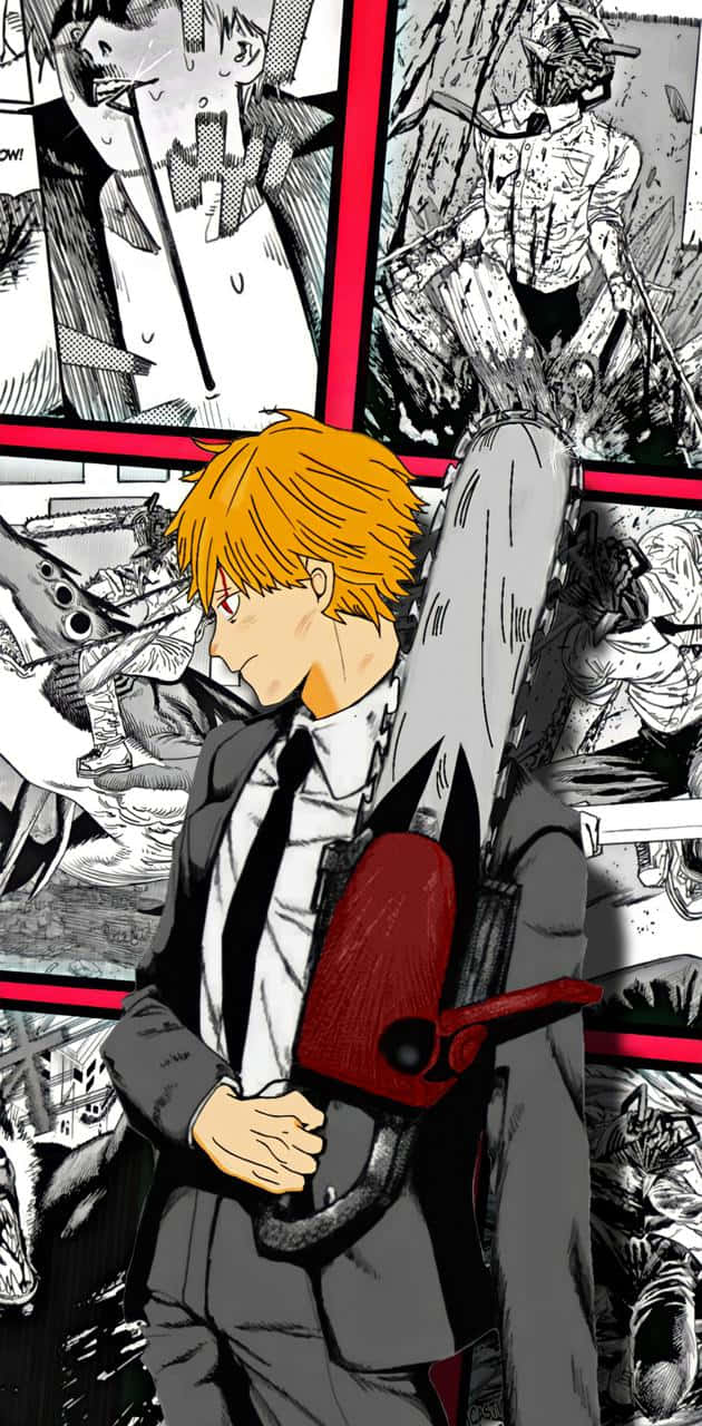 Denji, Chainsaw Man, orange hair, HD Phone Wallpaper