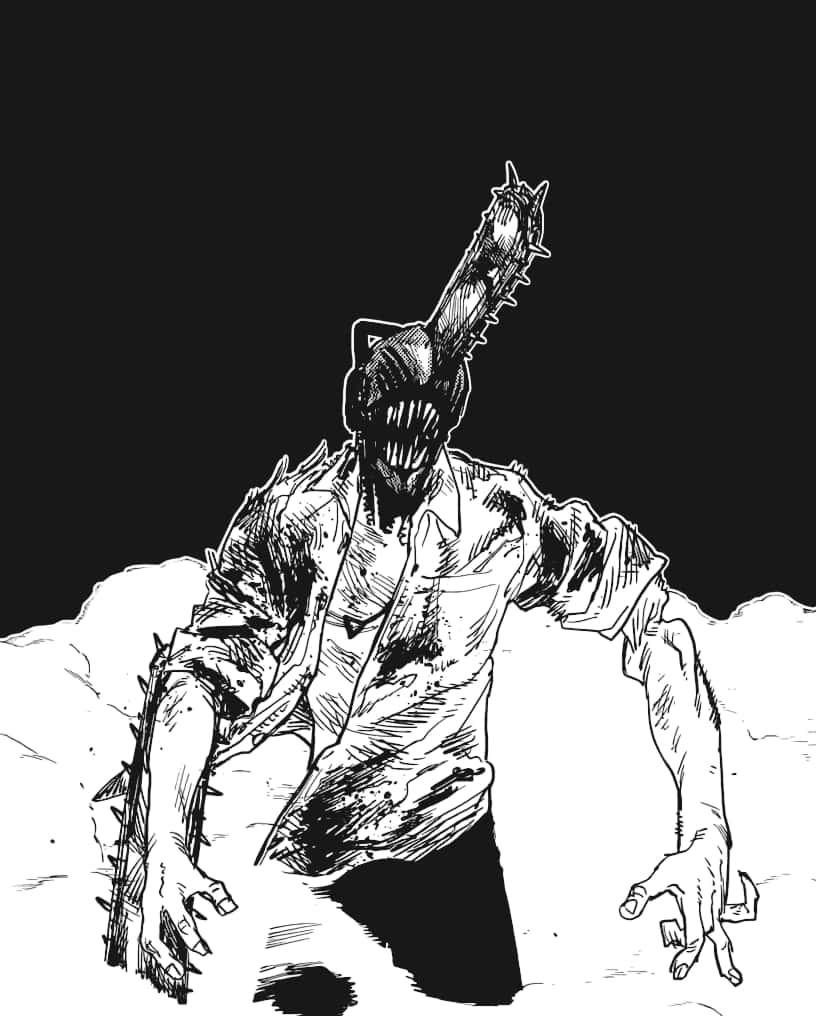 Chainsaw Man, Denji, chainsaw-headed horror figure, SD Phone Wallpaper