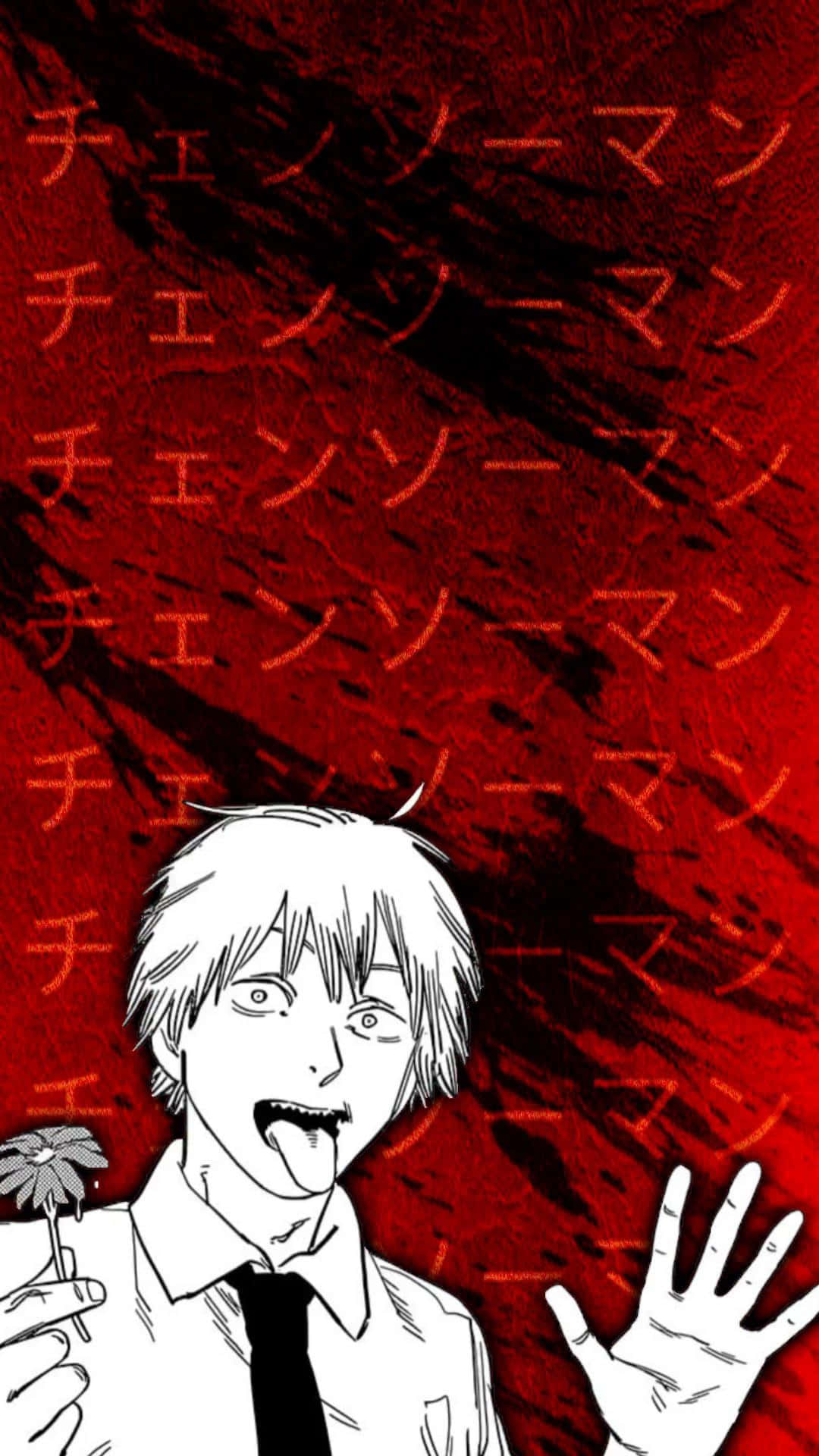 Chainsaw Man, Denji, white hair, Full HD Phone Wallpaper