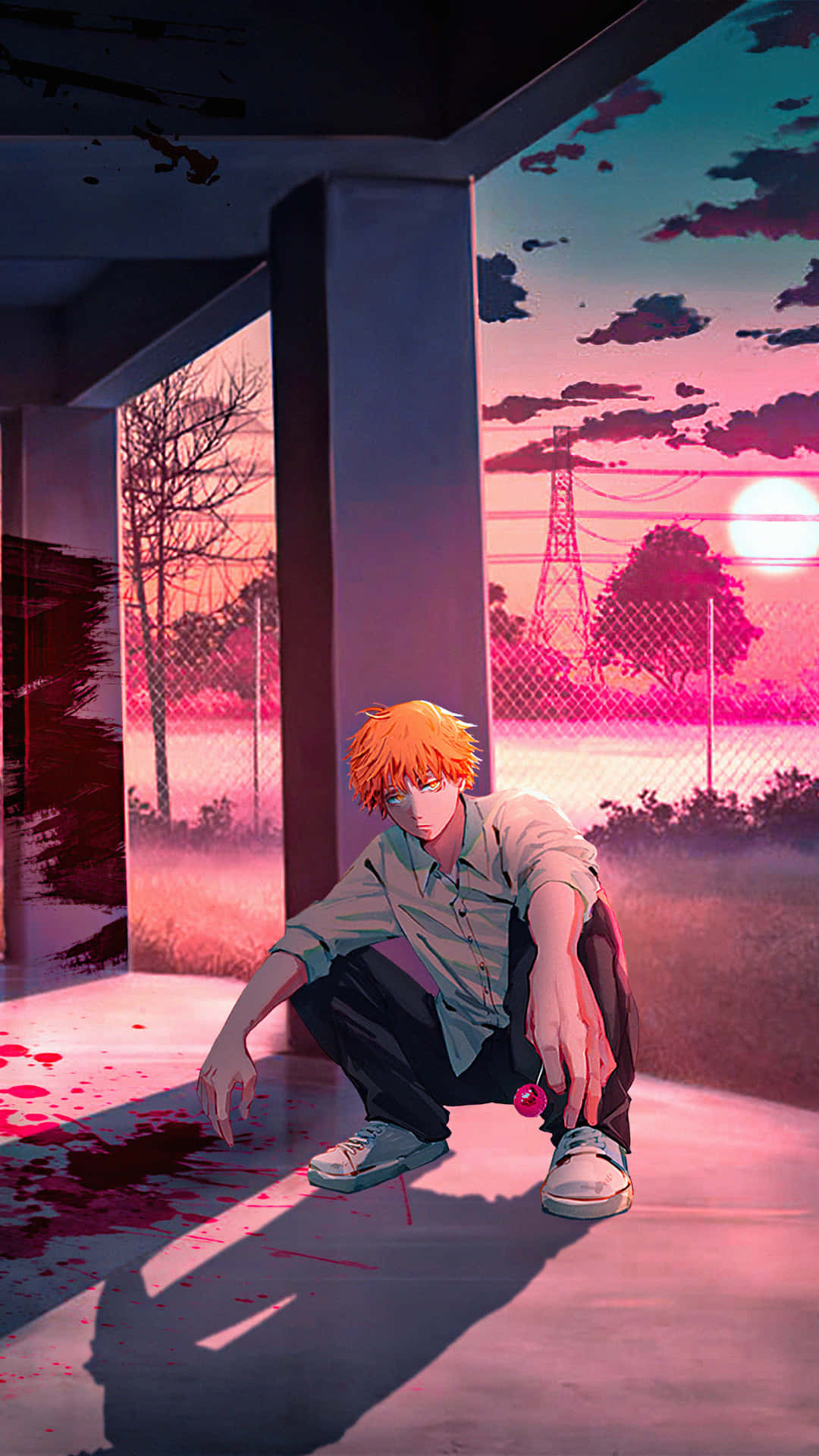 Chainsaw Man, Denji, action mode, Full HD Phone Wallpaper