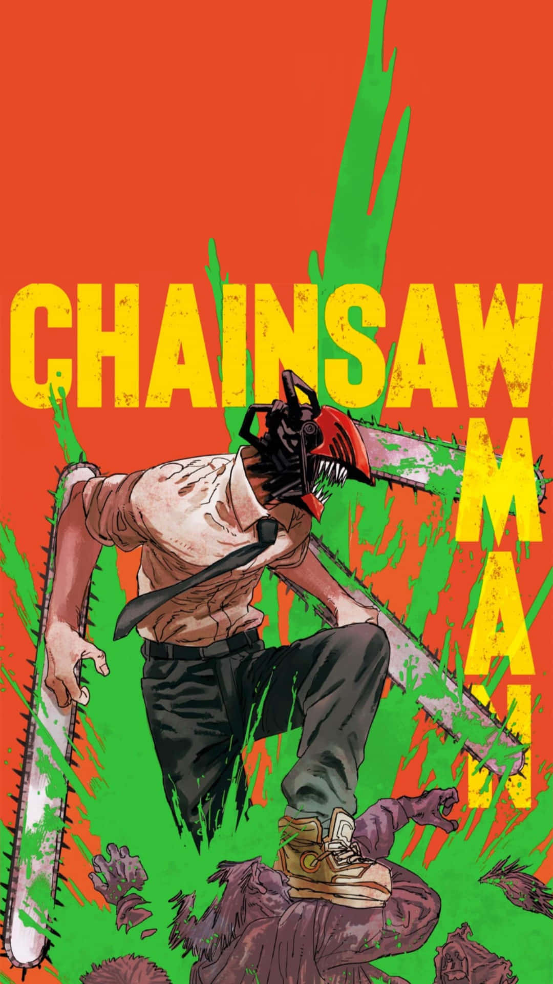 Chainsaw Man, Denji, white shirt, Full HD Phone Wallpaper