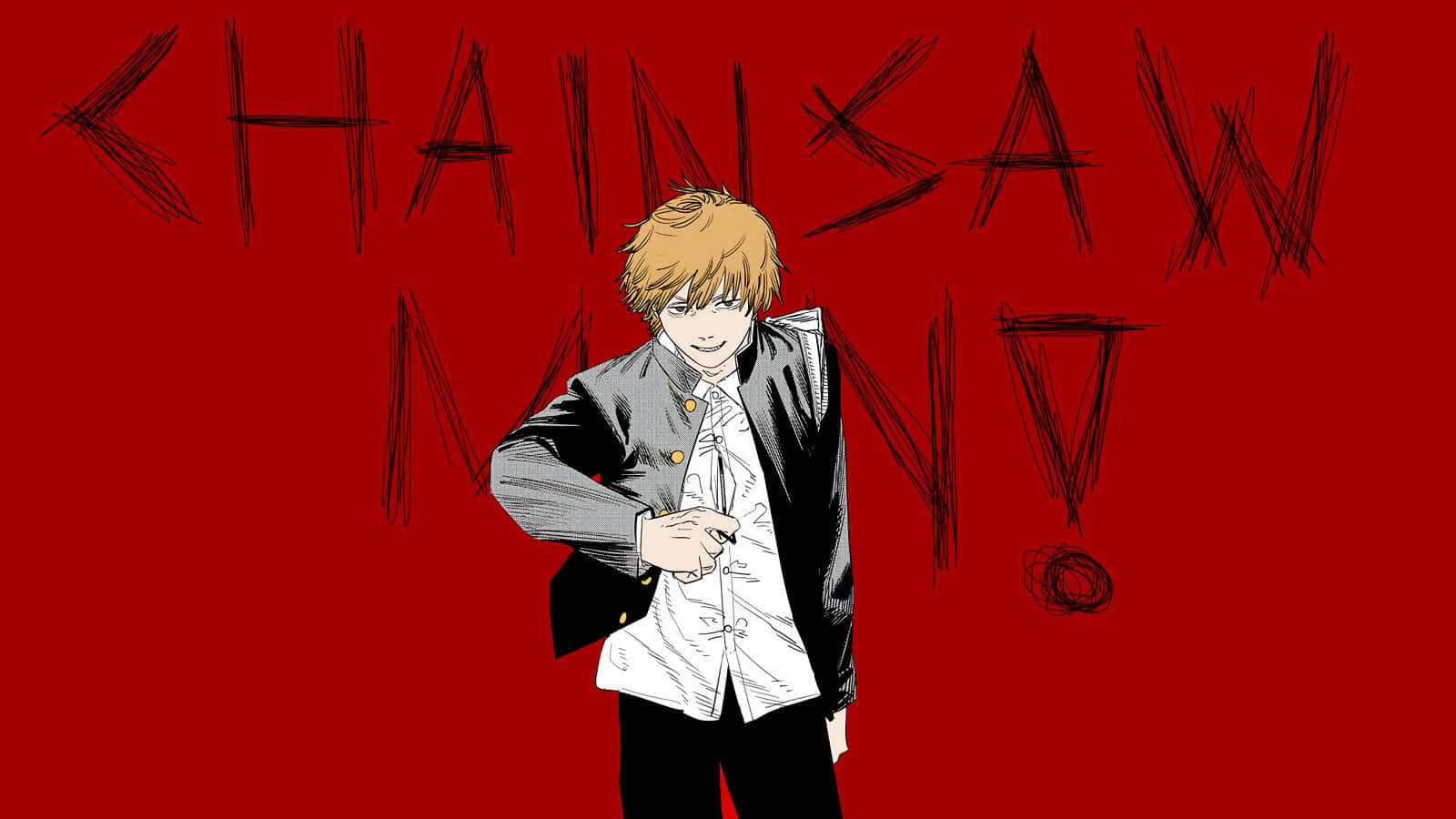 Denji, Chainsaw Man, school uniform, HD Desktop Wallpaper