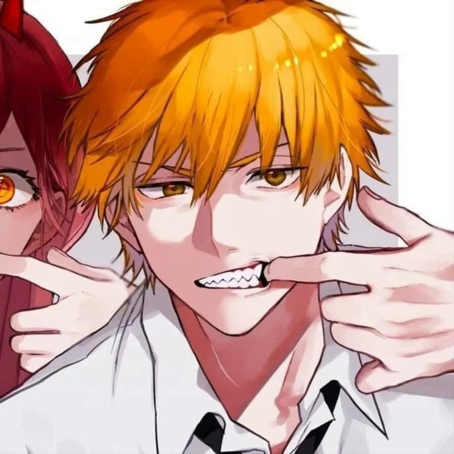 Denji, Chainsaw Man, spiky orange hair, SD Desktop Wallpaper