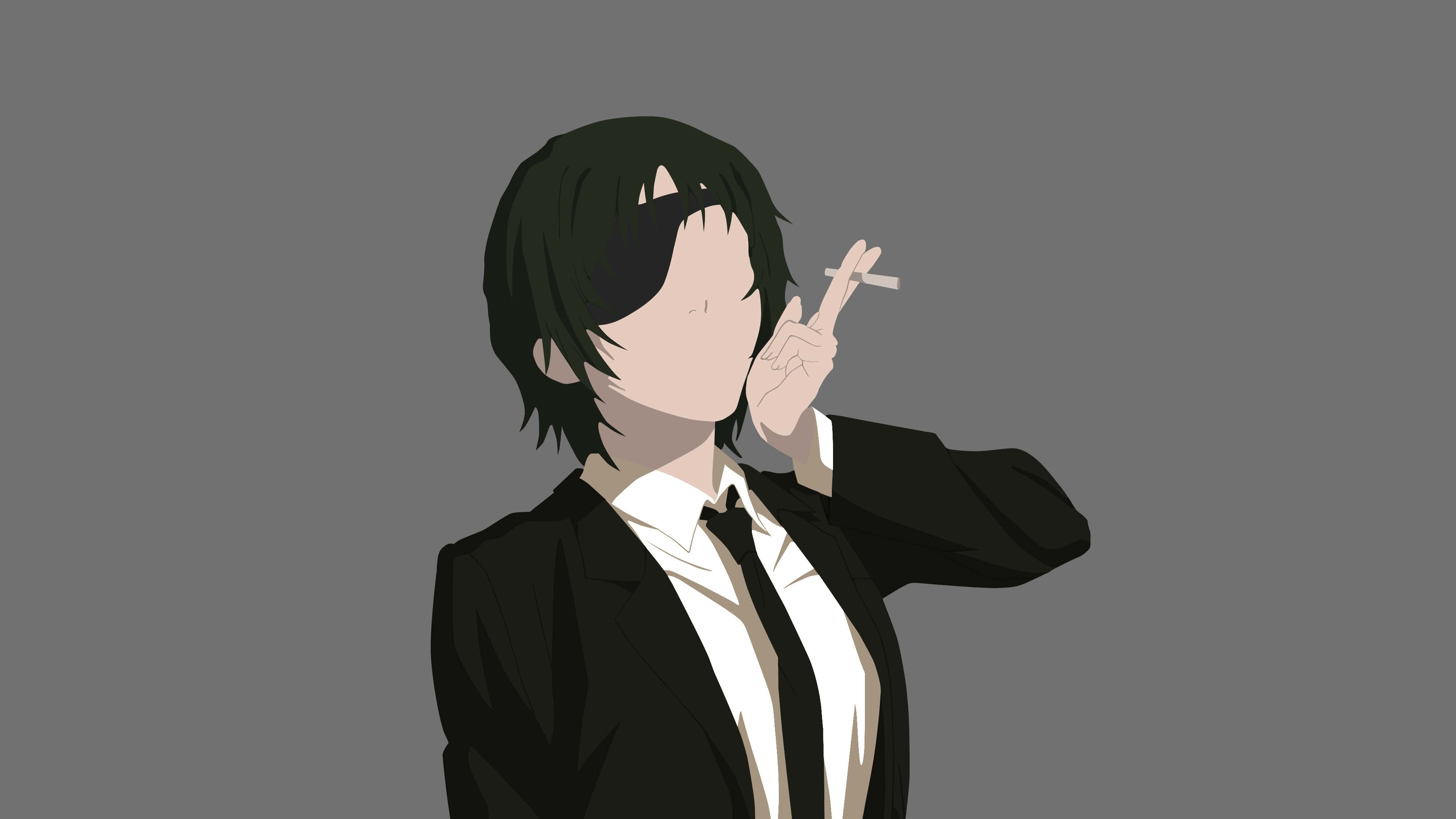 Chainsaw Man, Himeno, black suit, 4K Desktop Wallpaper