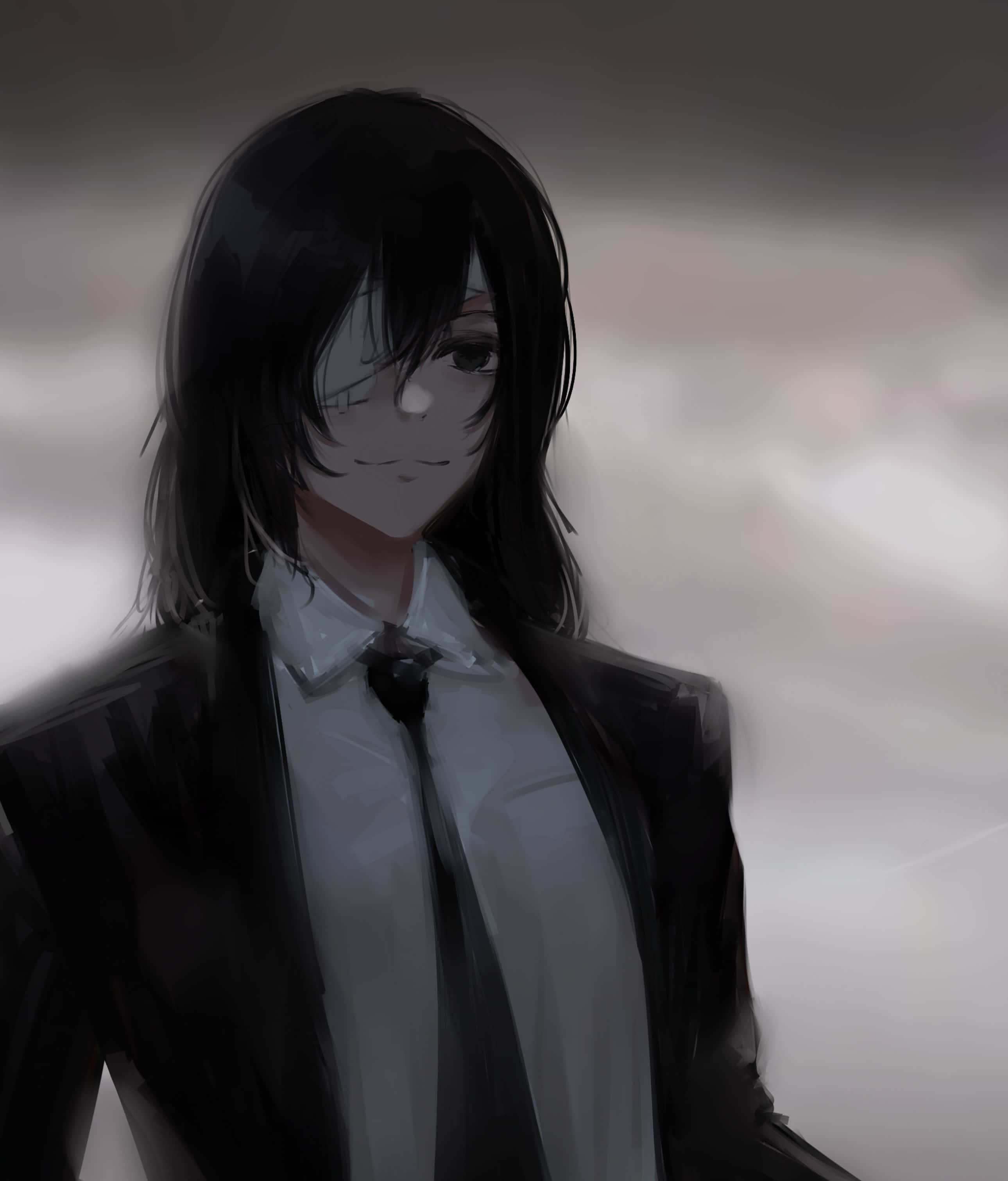 Himeno, Chainsaw Man, long black hair, 2K Phone Wallpaper