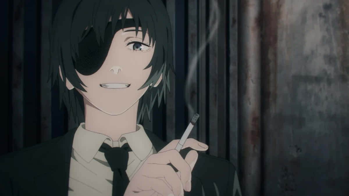 Chainsaw Man, Himeno, black eye patch, SD Desktop Wallpaper