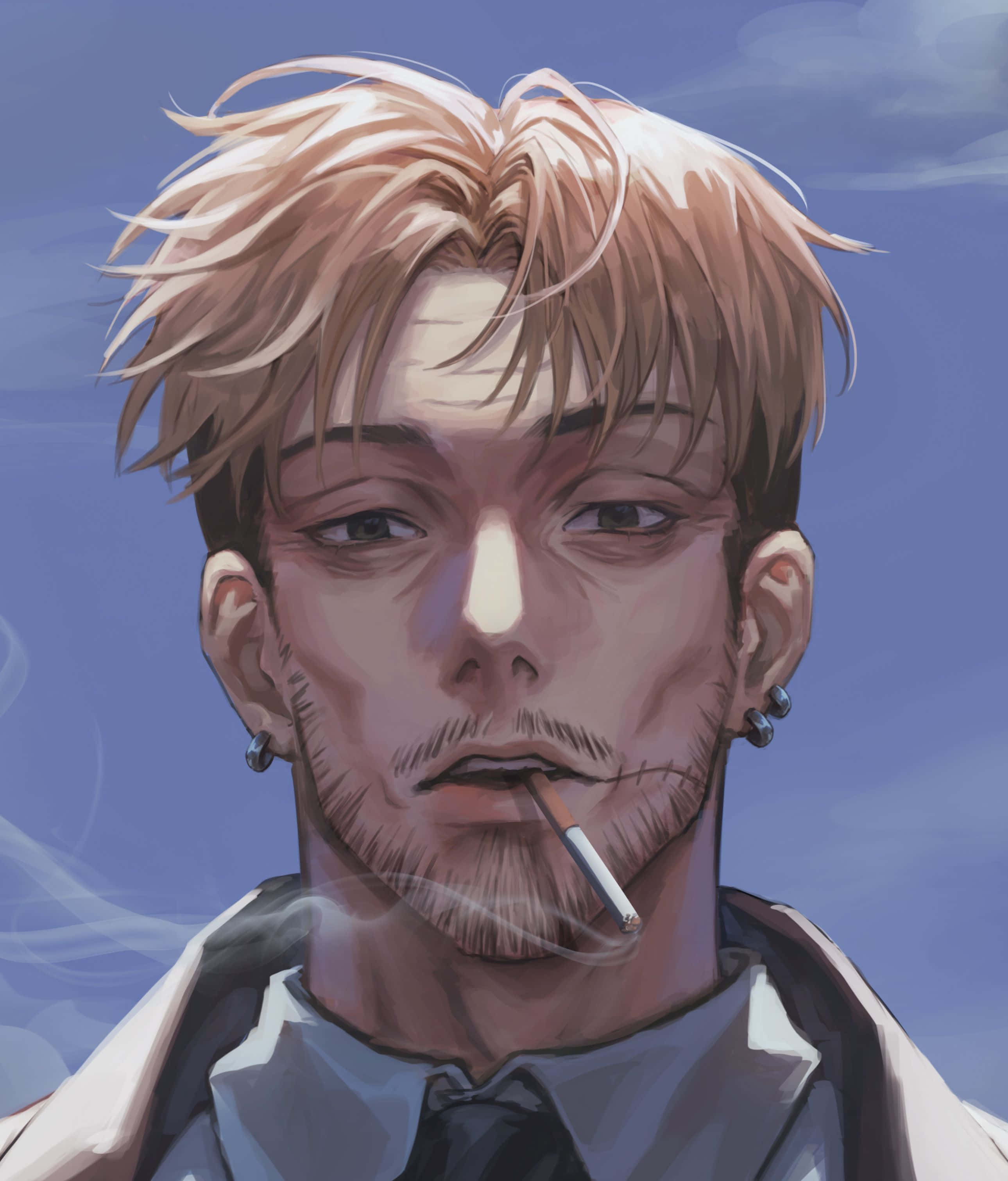 Chainsaw Man, Kishibe, anime-style portrait, 2K Phone Wallpaper