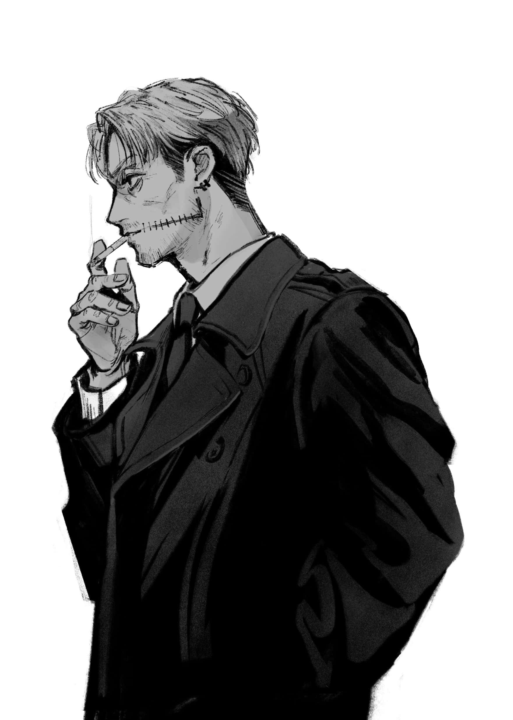 Kishibe, black suit, trench coat, Full HD Phone Wallpaper