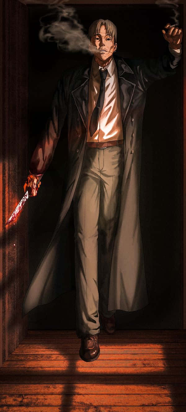 Chainsaw Man, Kishibe, long coat, HD Phone Wallpaper