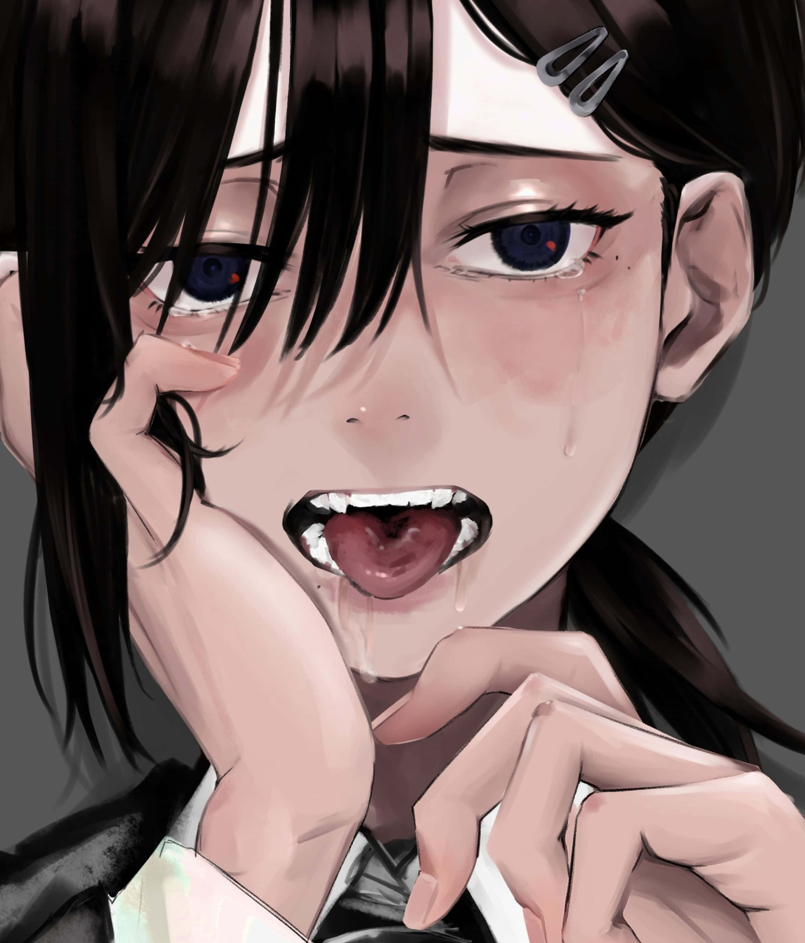 Kobeni Higashiyama, Chainsaw Man, dark hair, 2K Phone Wallpaper