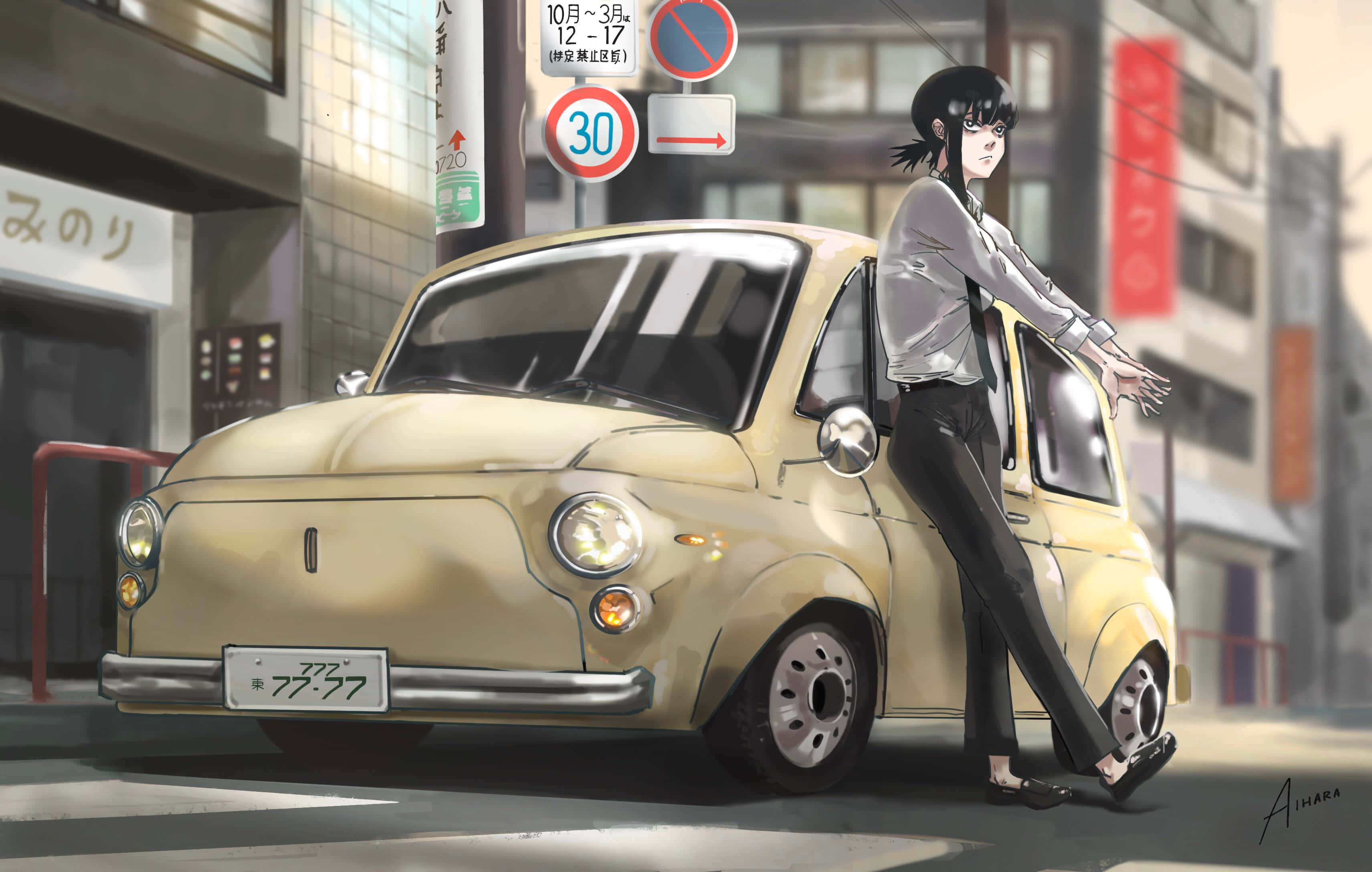 Kobeni Higashiyama, Chainsaw Man, anime, 2K Desktop Wallpaper