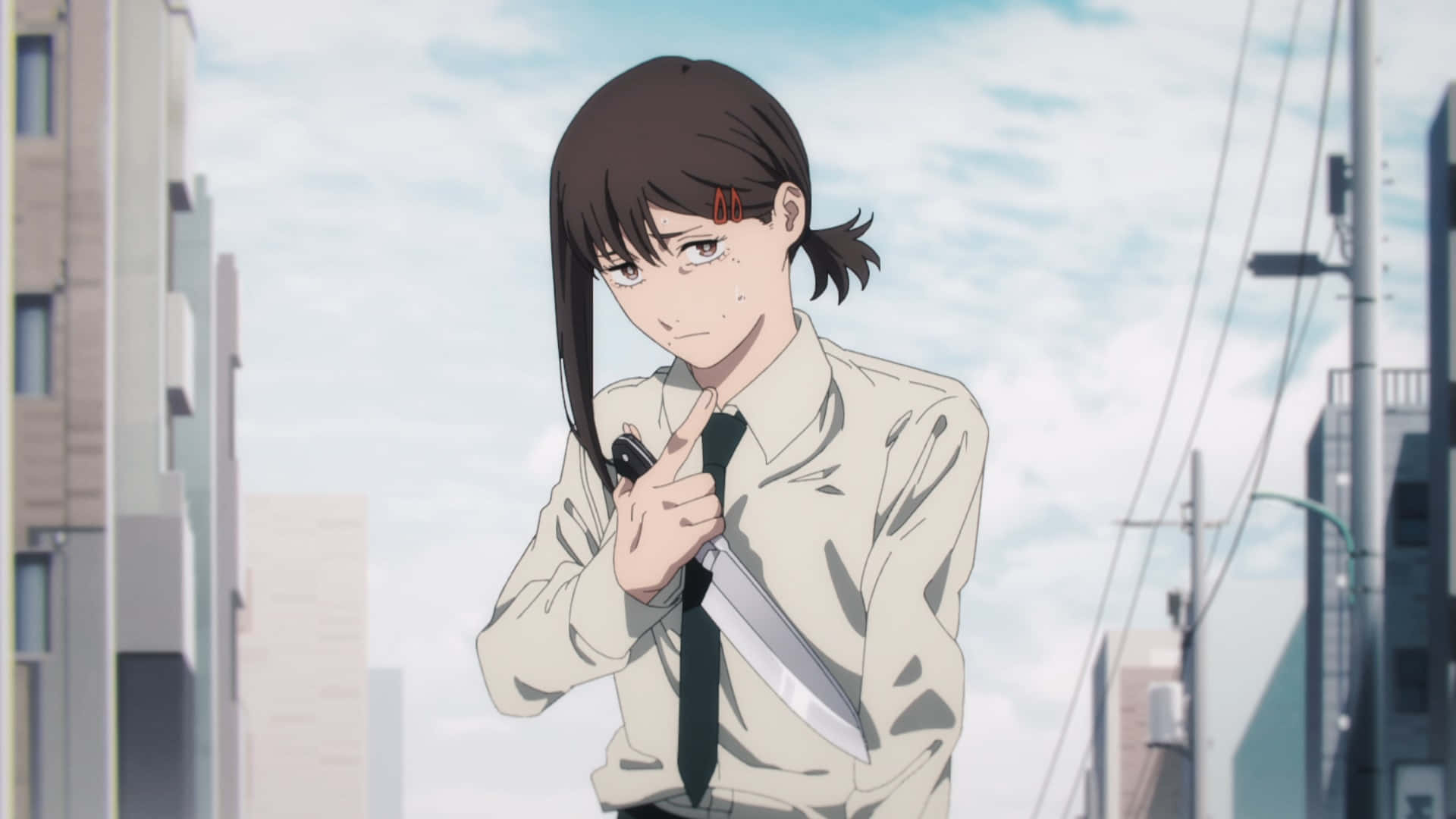 Kobeni Higashiyama, Chainsaw Man, anime, Full HD Desktop Wallpaper