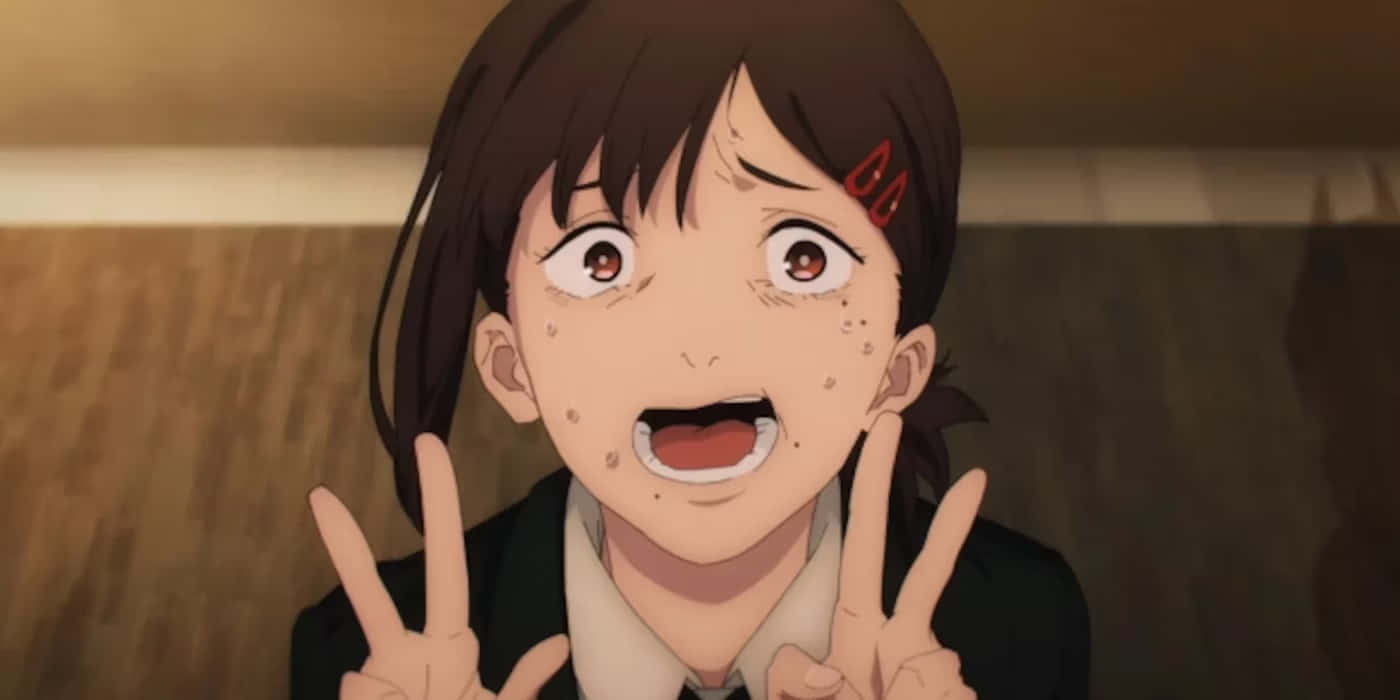 Kobeni Higashiyama, Chainsaw Man, distressed expression, HD Desktop Wallpaper