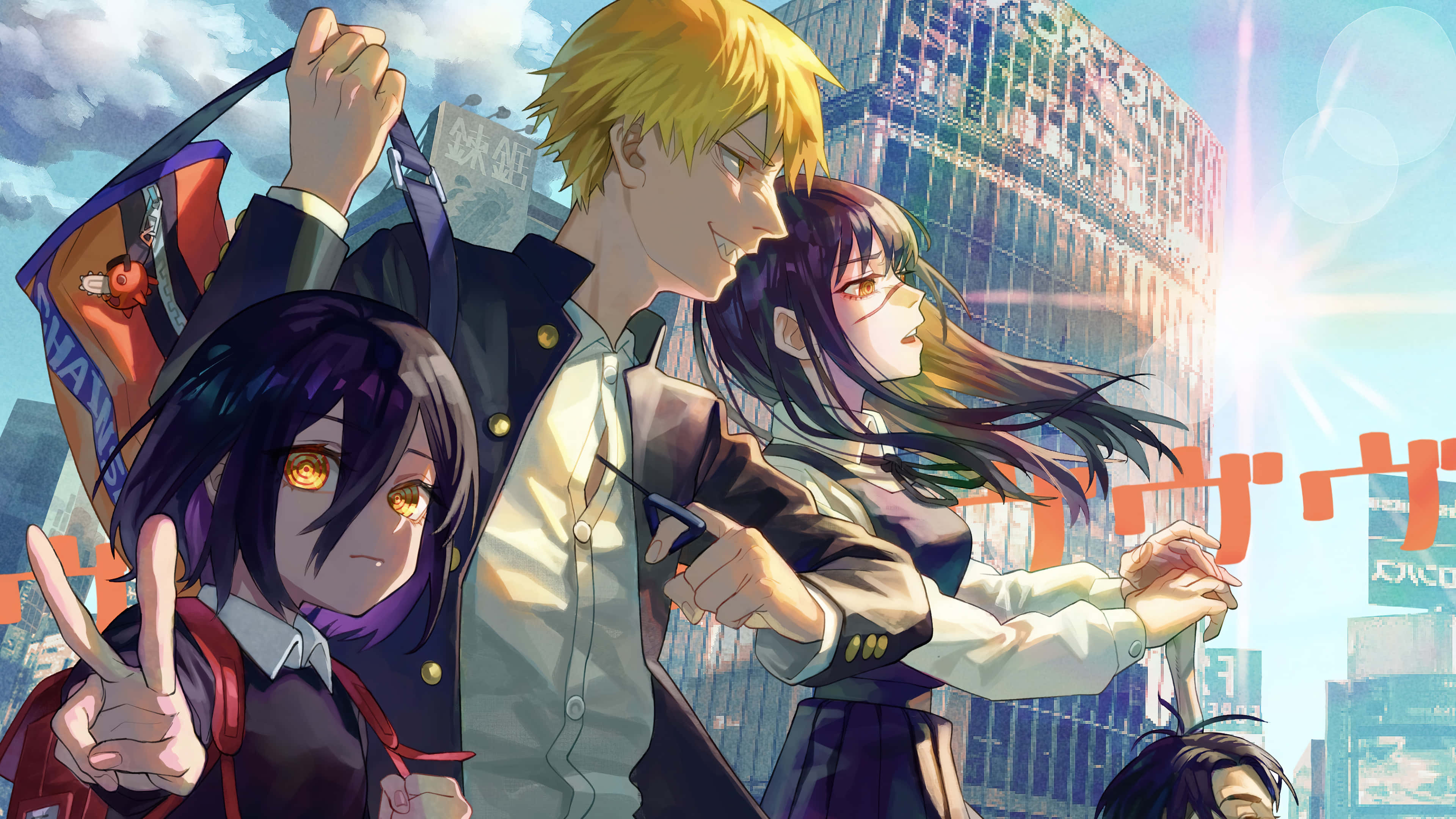 Nayuta, Chainsaw Man, school uniforms, 4K Desktop Wallpaper