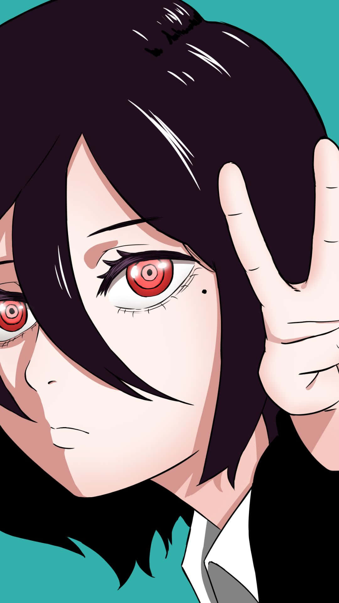 Nayuta, Chainsaw Man, red eyes, Full HD Phone Wallpaper
