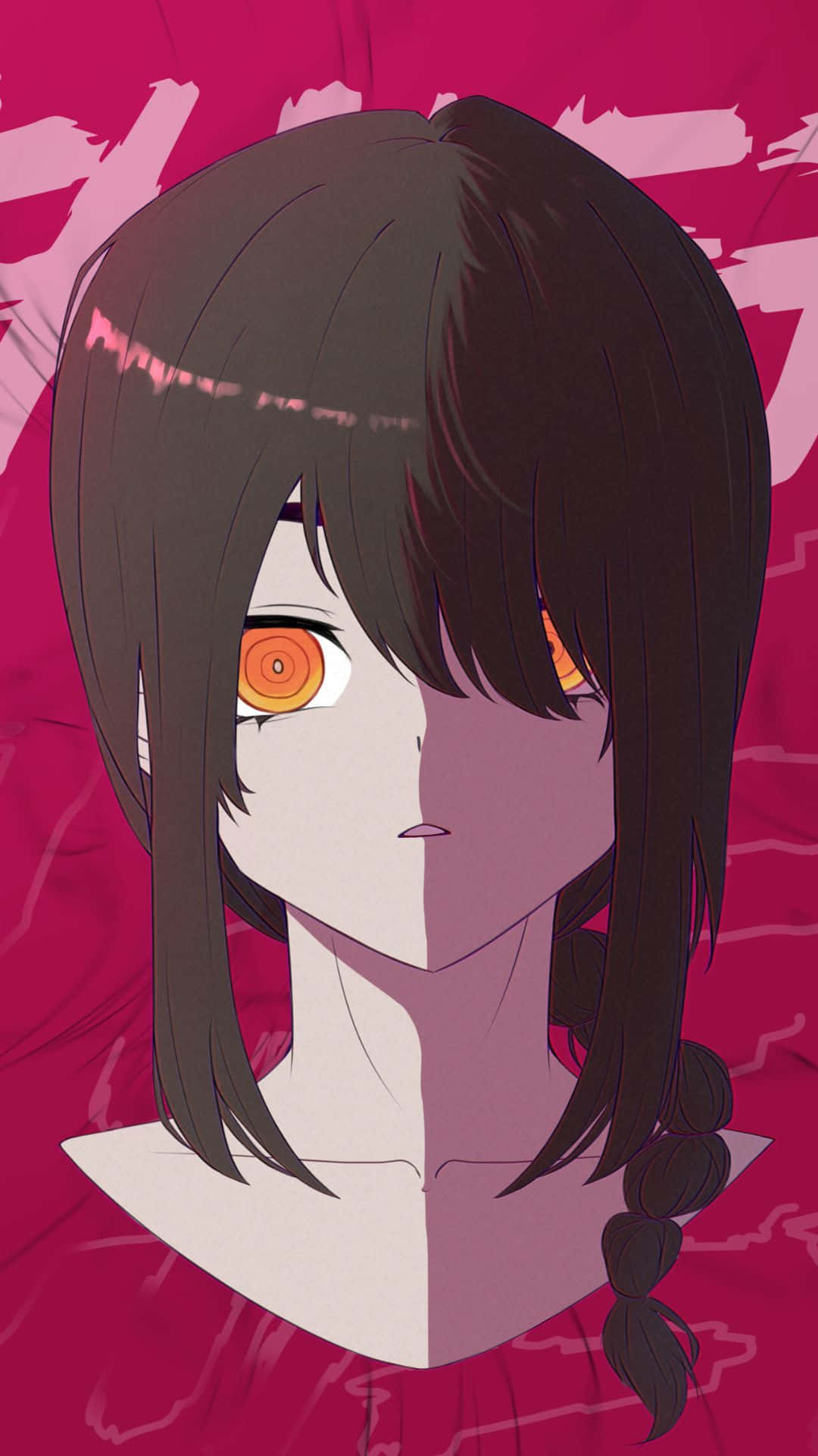 Chainsaw Man, Nayuta, glowing orange eyes, Full HD Phone Wallpaper