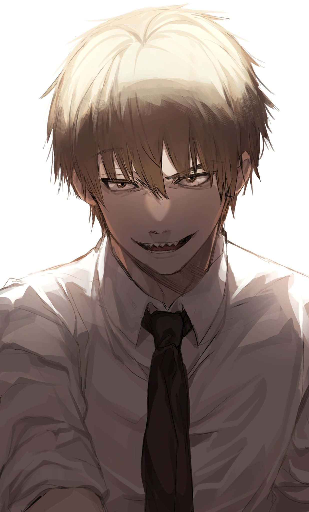 Chainsaw Man, young man, messy blonde hair, Full HD Phone Wallpaper