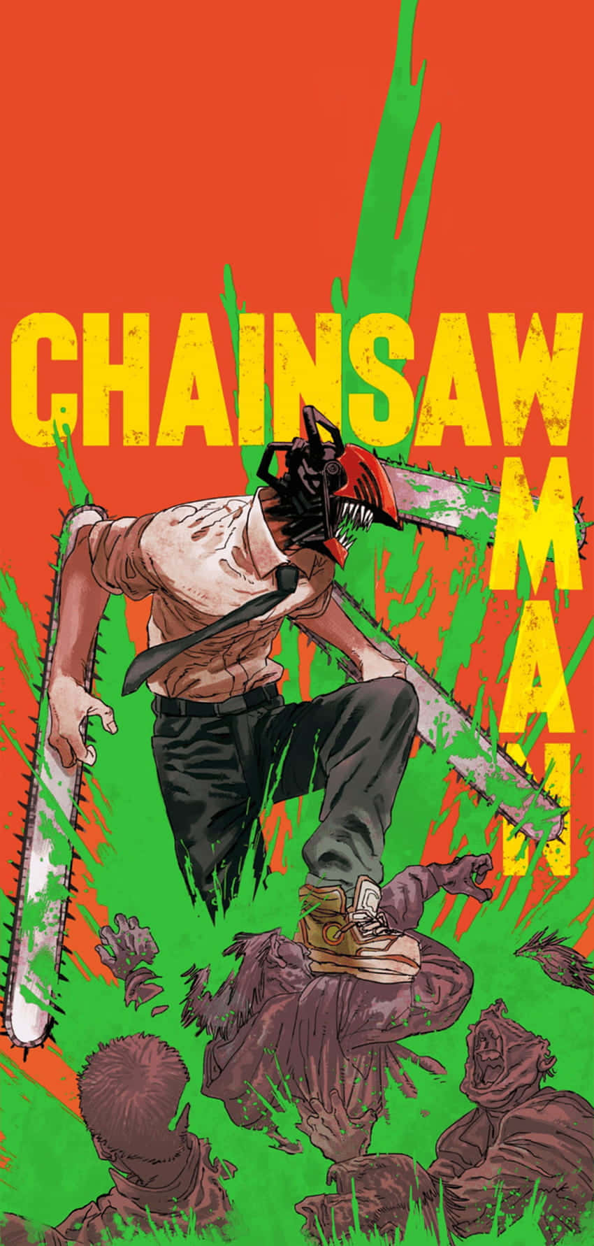 Chainsaw Man, anime character, chainsaw, HD Phone Wallpaper