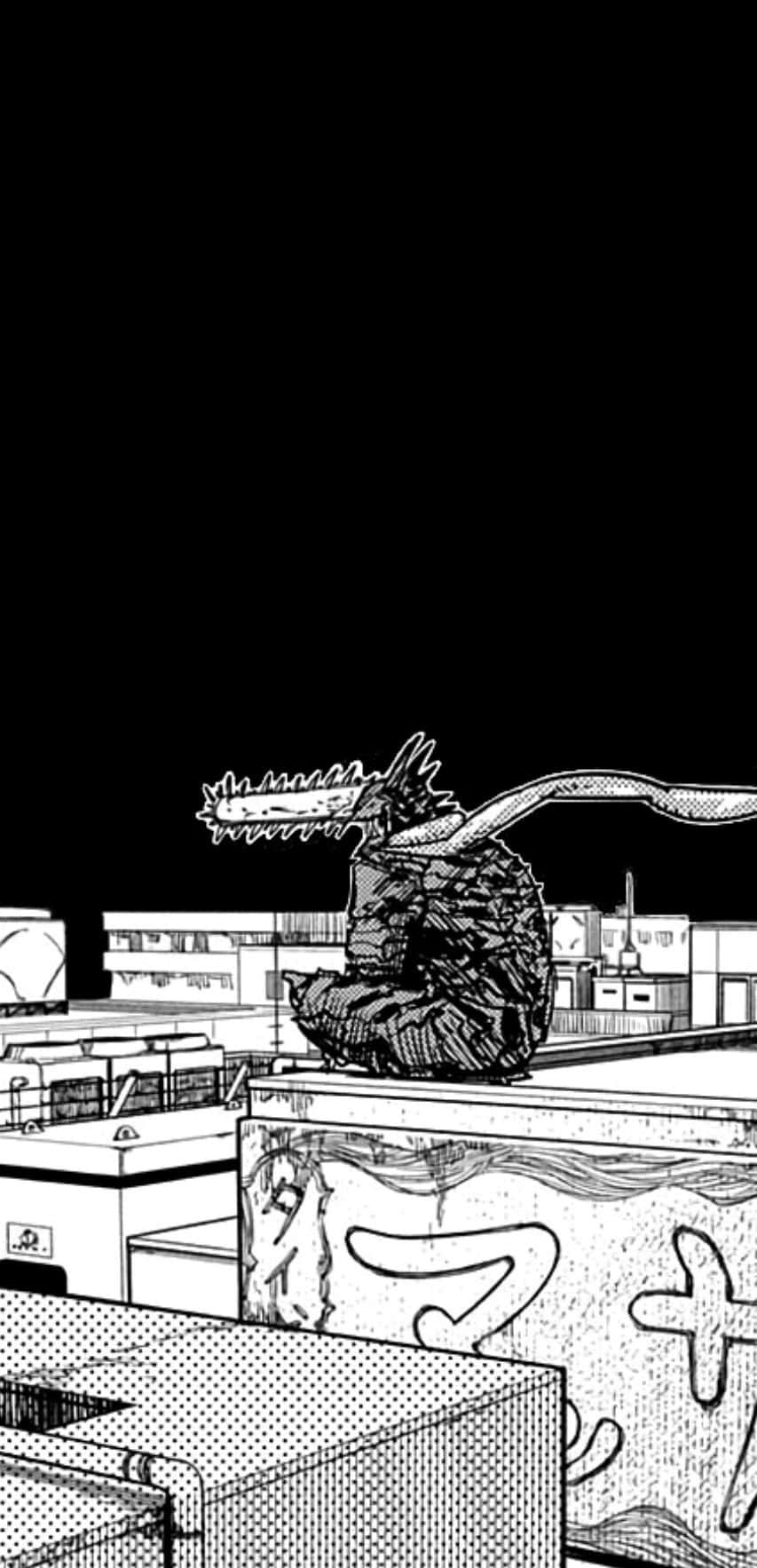 Chainsaw Man, manga scene, spiked creature, HD Phone Wallpaper