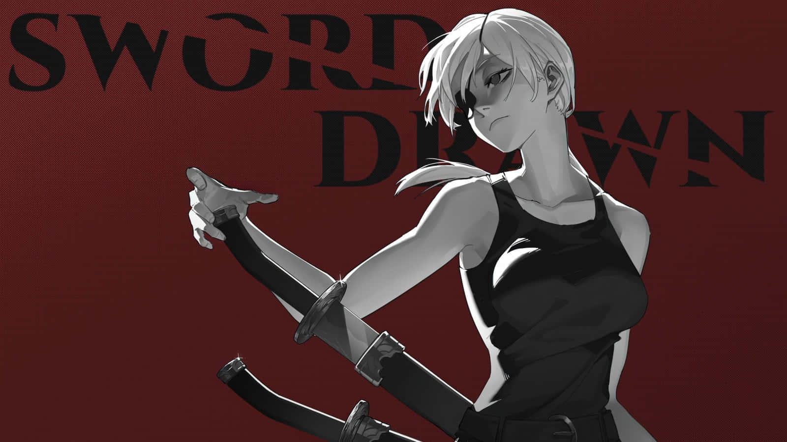 Chainsaw Man Quanxi, sword, short white hair, HD Desktop Wallpaper