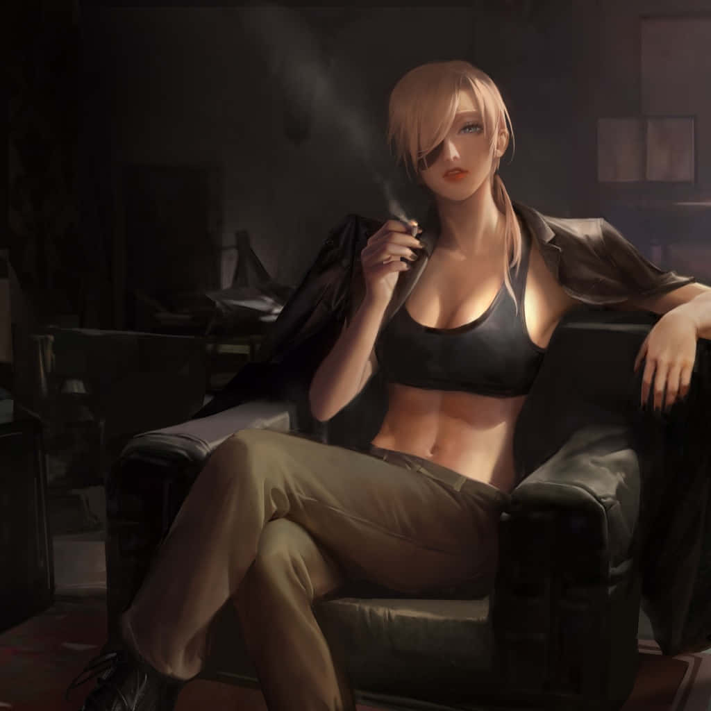 Quanxi, Chainsaw Man, blonde woman, SD Desktop Wallpaper
