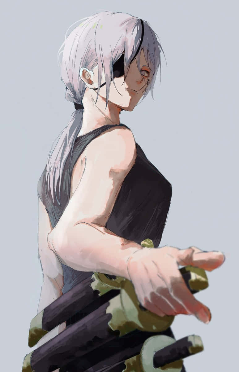 Quanxi, Chainsaw Man, silver-haired, SD Phone Wallpaper