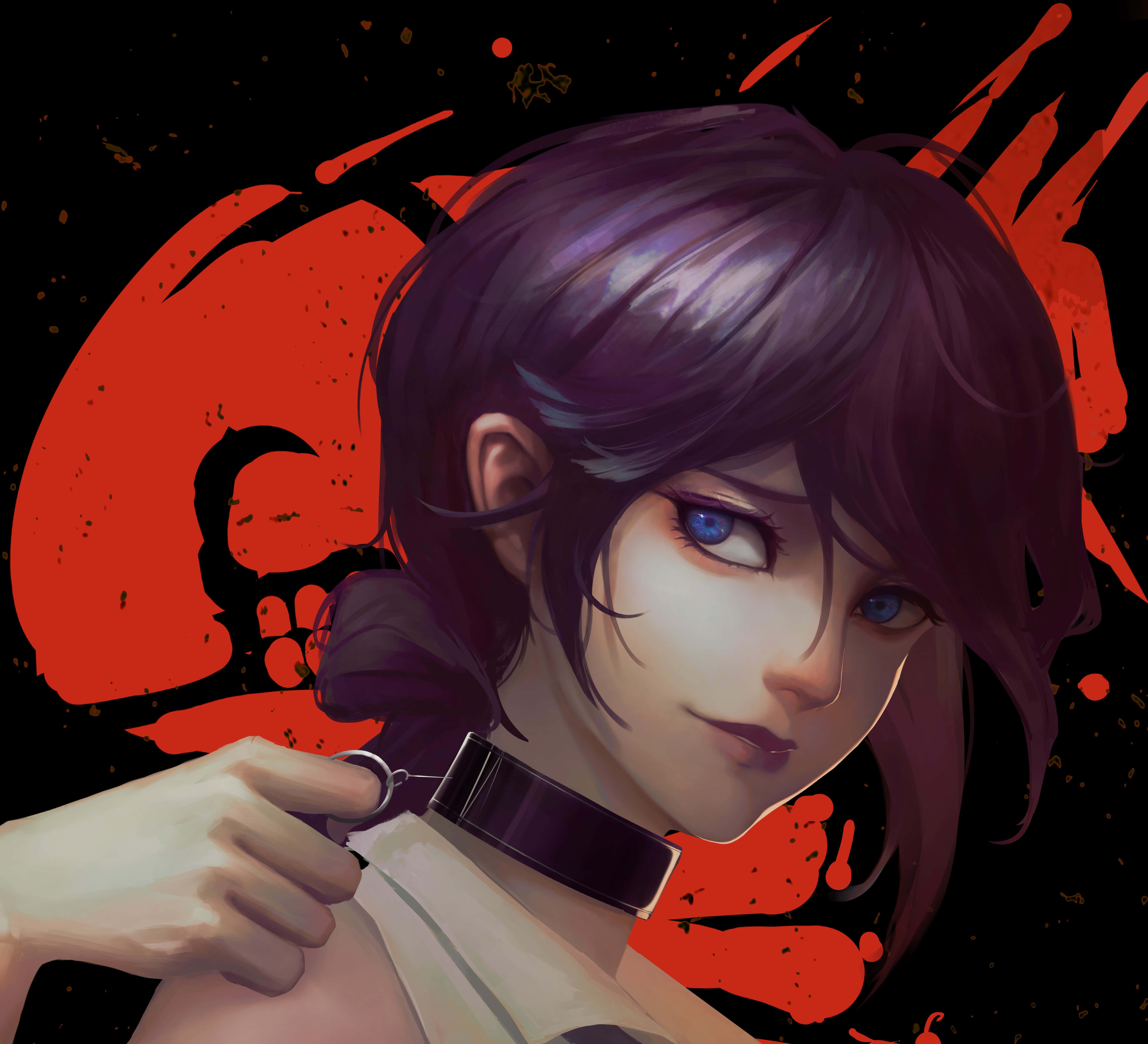 Chainsaw Man, Reze, purple hair, 4K Desktop Wallpaper